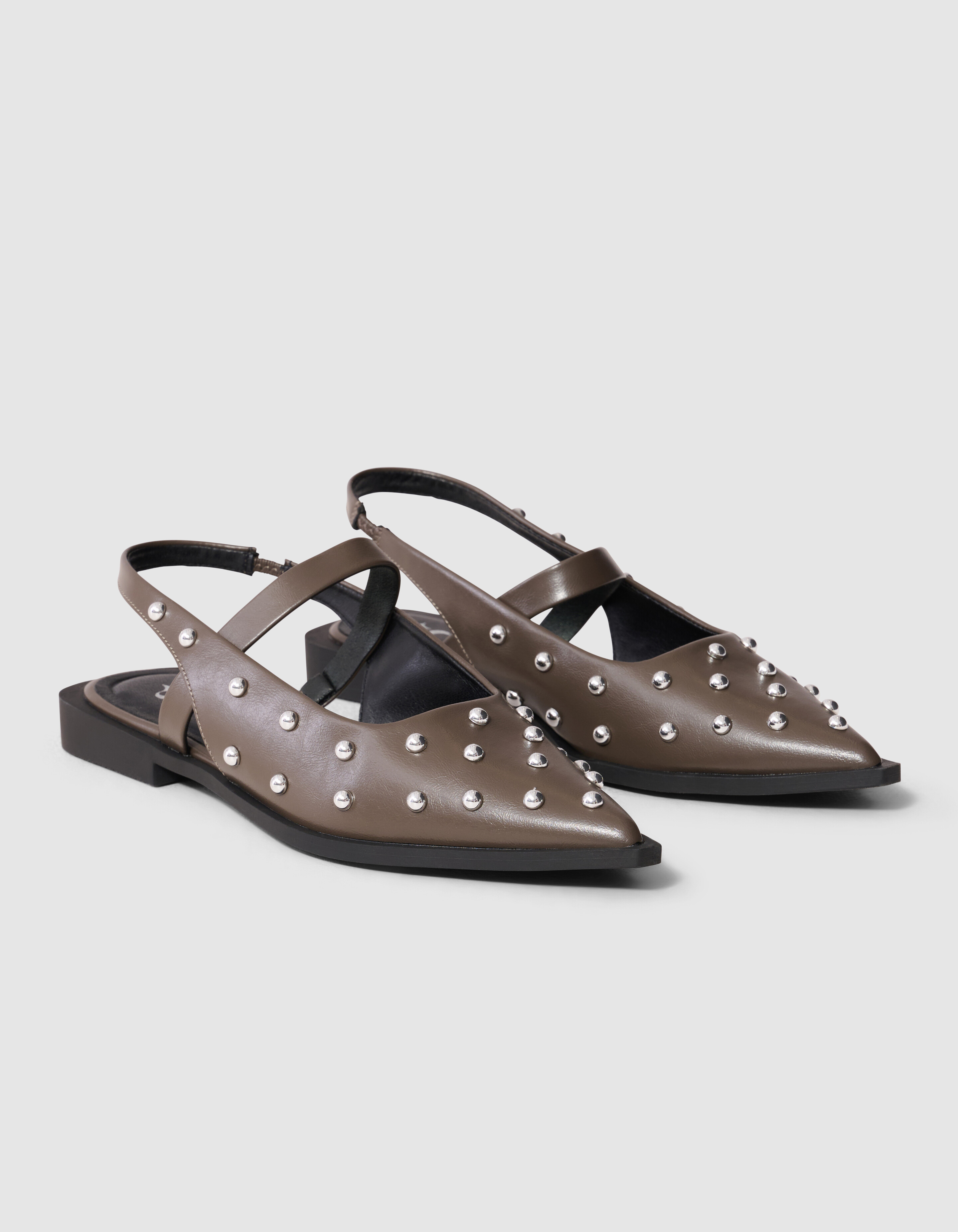 Nieten-Slingback Braun SHOEBY SHOES