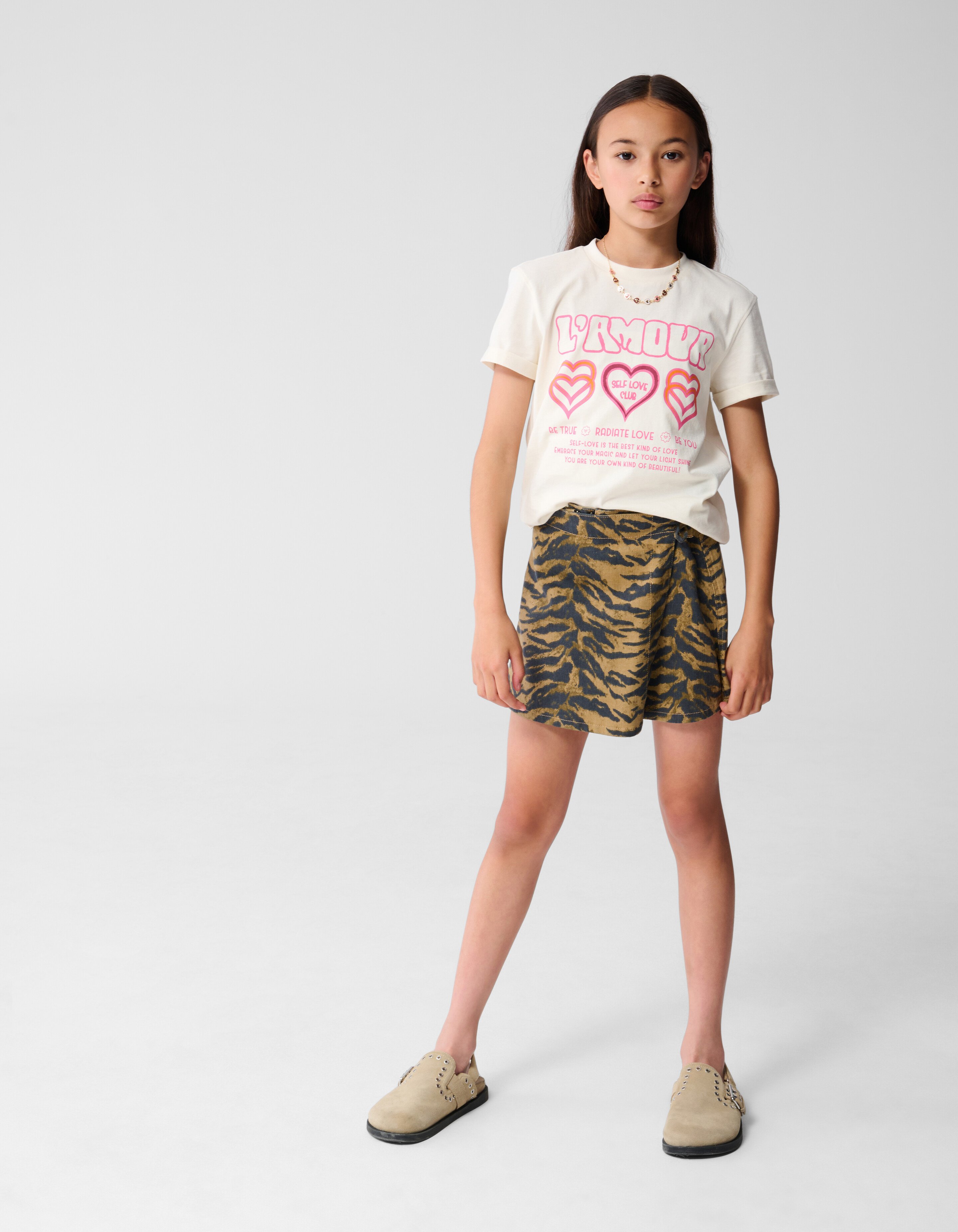 L'amour Artwork T-shirt Off Weiß SHOEBY GIRLS
