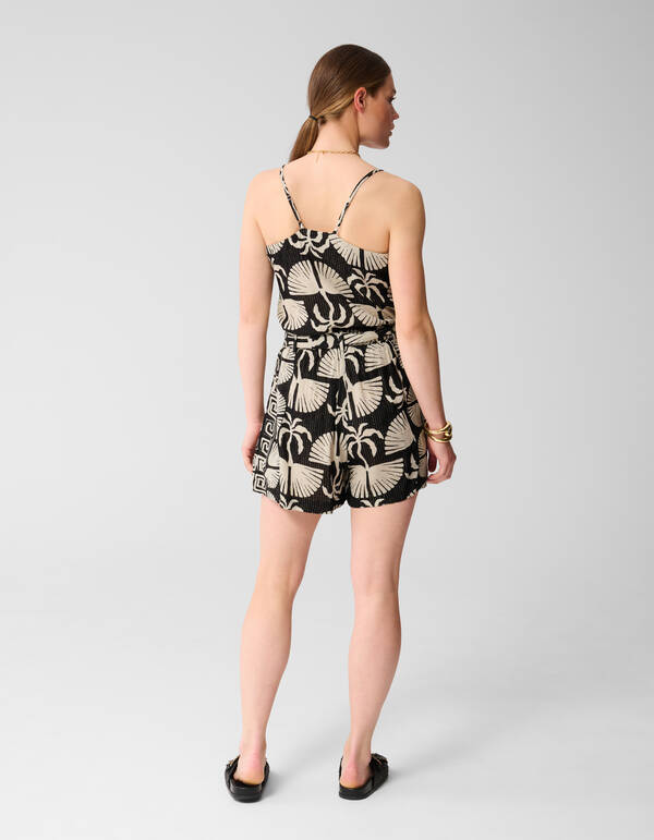 Bedrucktes Singlet Schwarz/Weiß SHOEBY WOMEN