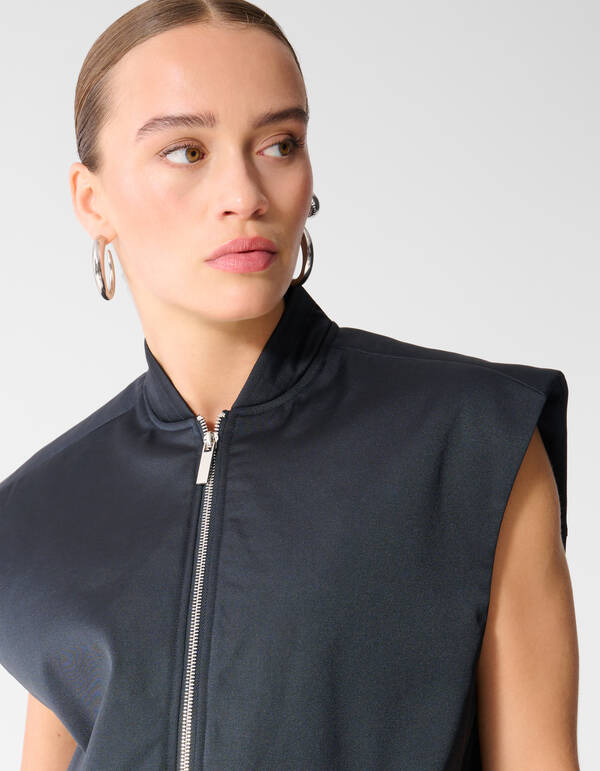 &Auml;rmellose Bomberjacke Dunkelblau SHOEBY WOMEN