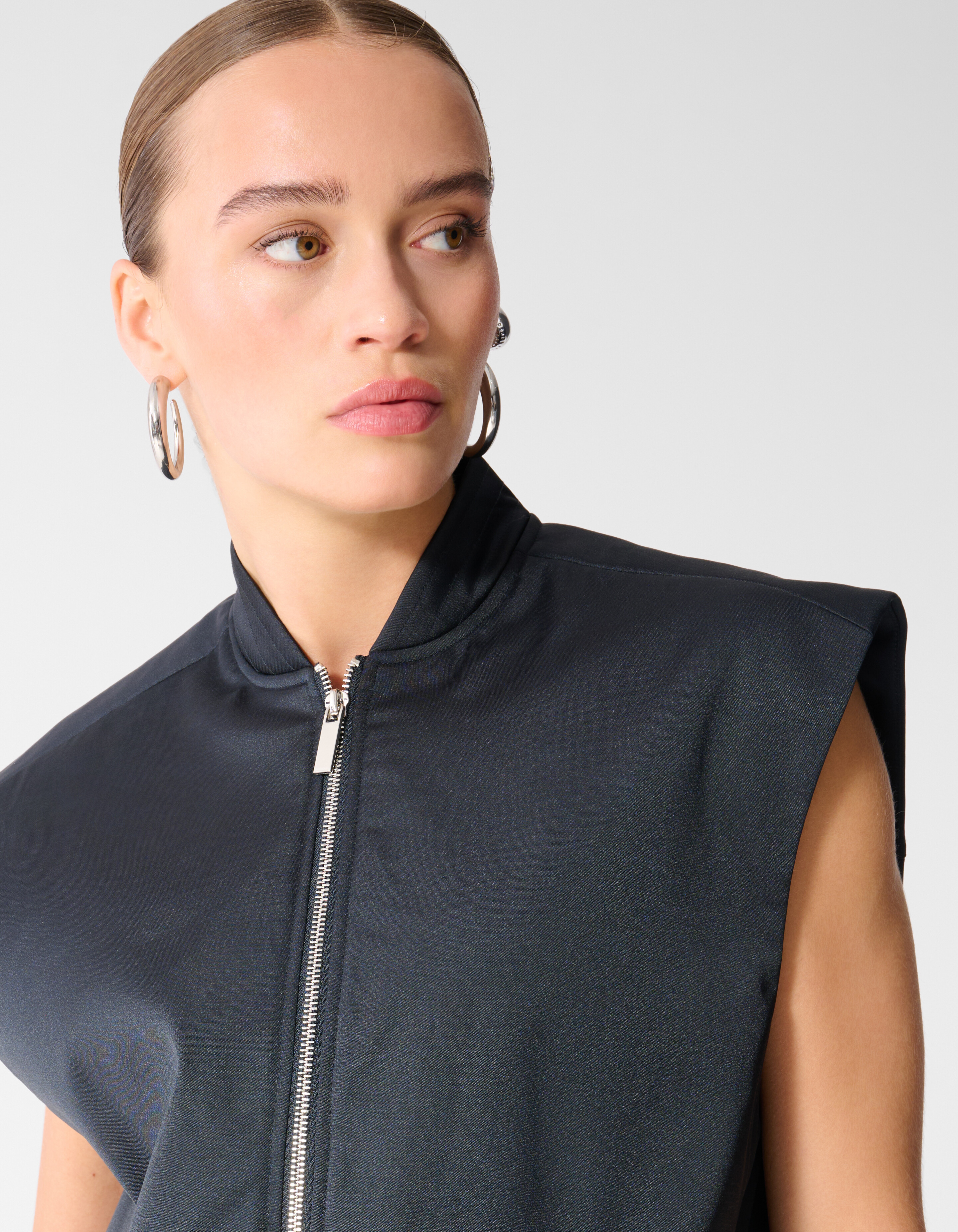&Auml;rmellose Bomberjacke Dunkelblau SHOEBY WOMEN
