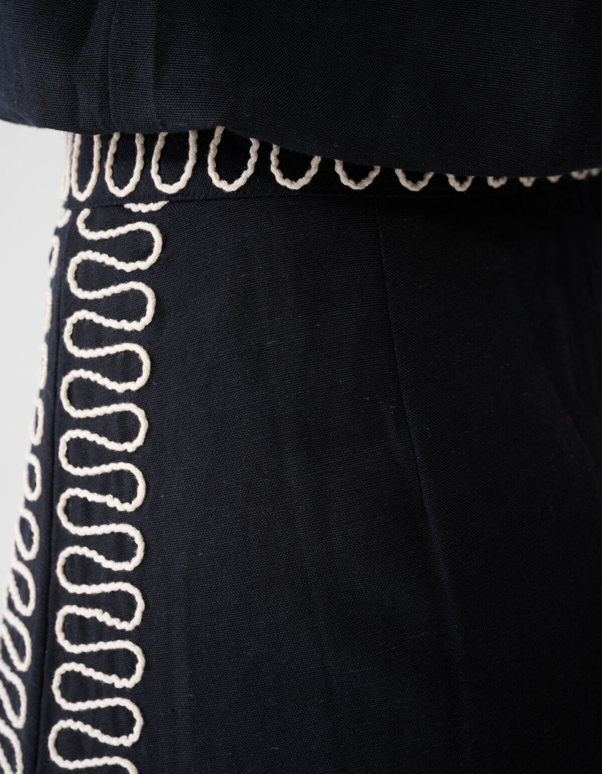 bestickte Maxirock Schwarz SHOEBY WOMEN