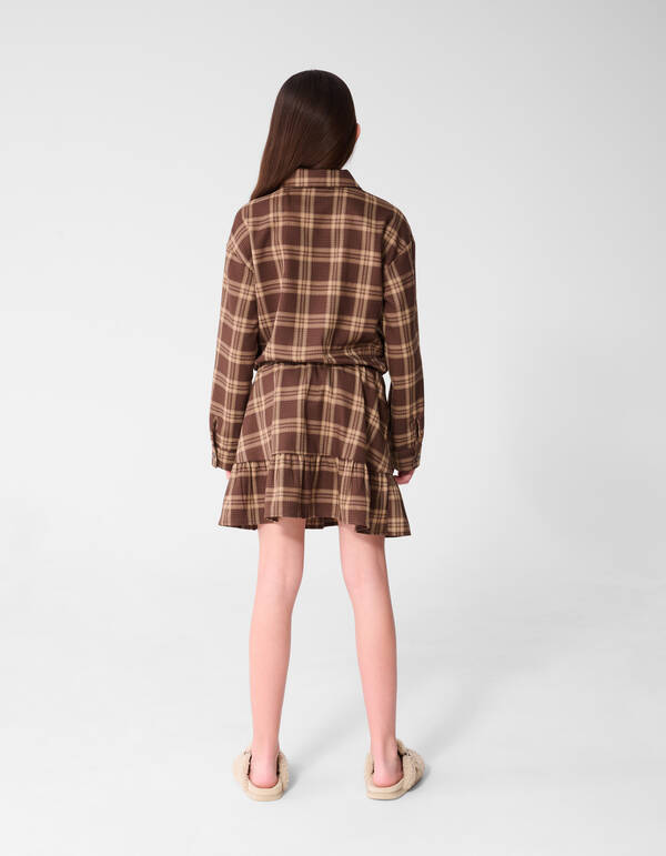 Kariertes Kleid Braun SHOEBY GIRLS