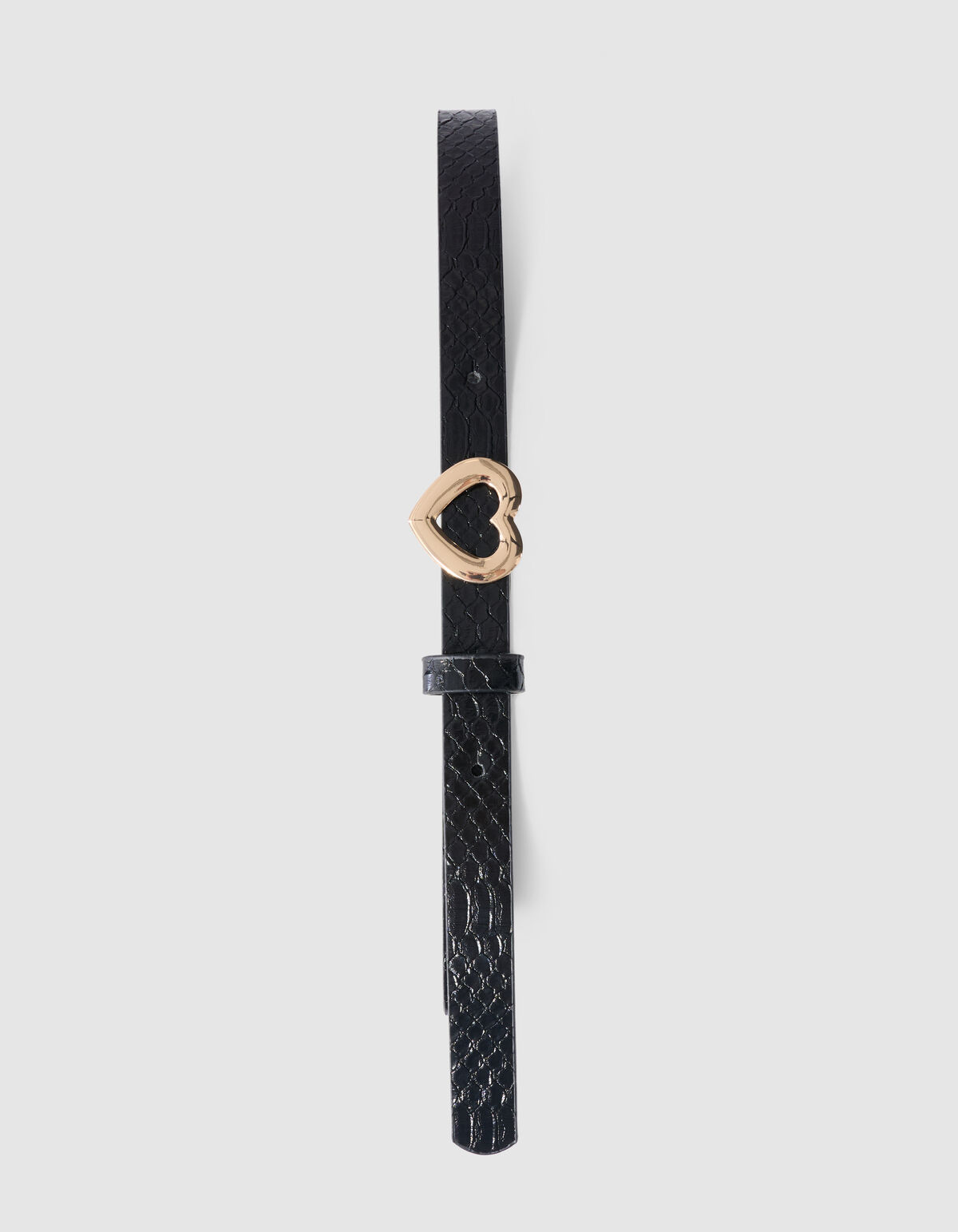 G&uuml;rtel mit Schlangenmuster Schwarz SHOEBY ACCESSOIRES