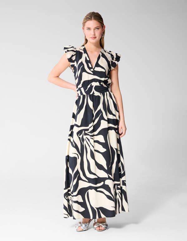 Bedrucktes Maxikleid in Schwarz SHOEBY WOMEN