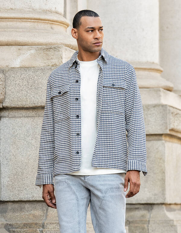 Pied De Poule &Uuml;berhemd Sand SHOEBY MEN