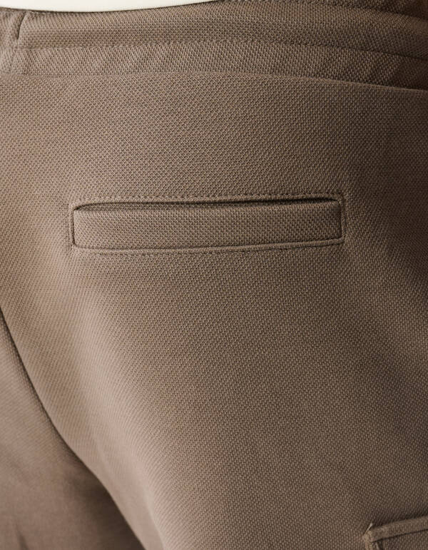 Cargo Piqu&eacute; Shorts Taupe SHOEBY BOYS