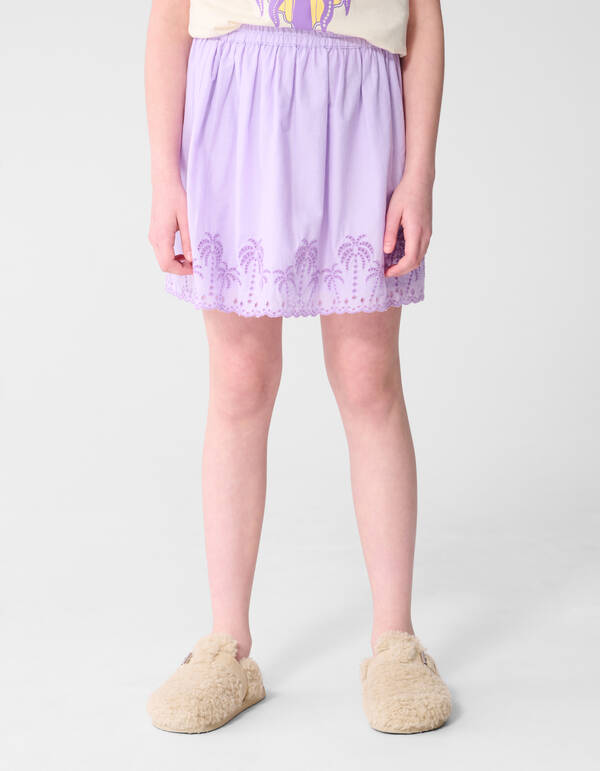 Palmstickerei Minirock Helllila SHOEBY GIRLS
