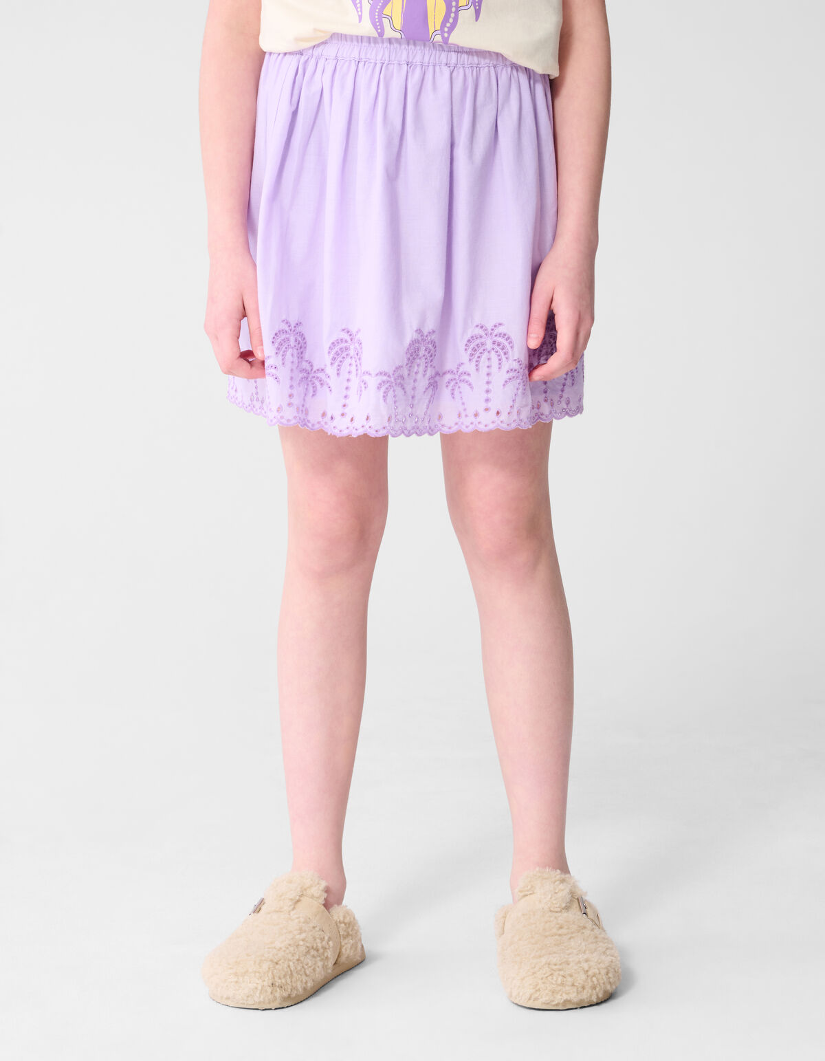 Palmstickerei Minirock Helllila SHOEBY GIRLS