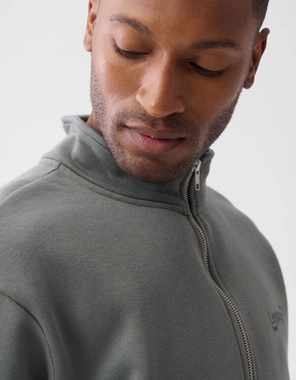 Pullover mit Rei&szlig;verschluss Dunkelgr&uuml;n SHOEBY MEN