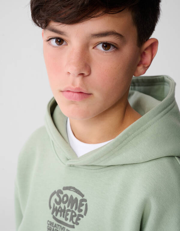 Irgendwo Artwork Kapuzenpullover Lichtgr&uuml;n SHOEBY BOYS