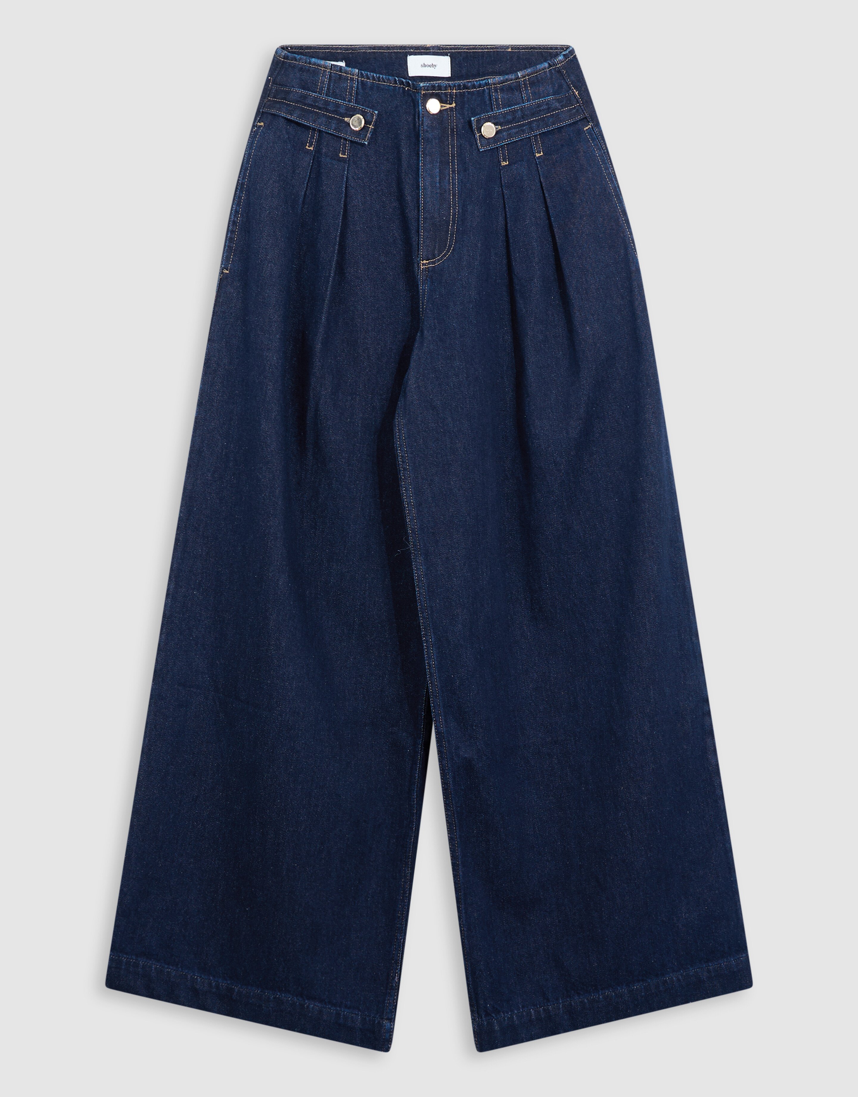 Jeans mit Falten, Knopfleiste und weitem Bein Dun SHOEBY WOMEN