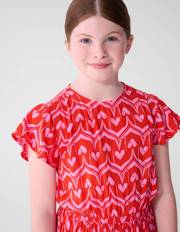 Herzprint Mini Kleid Rosa SHOEBY GIRLS