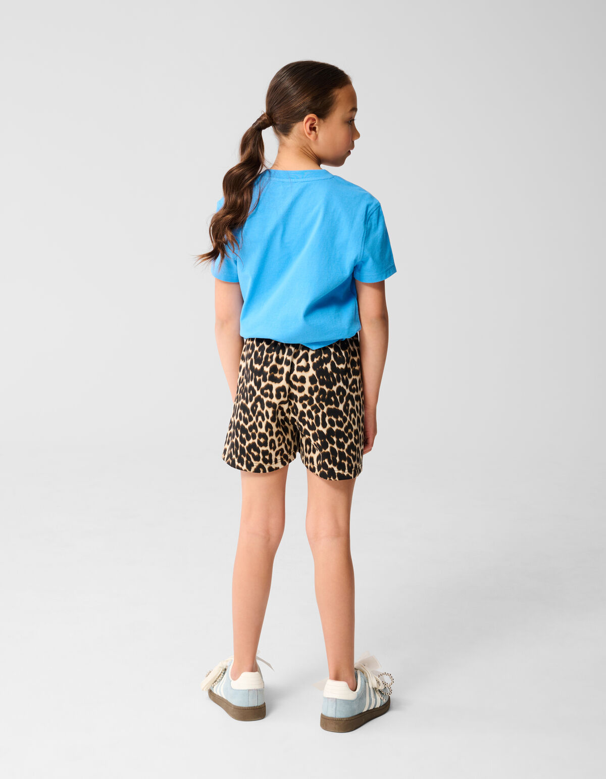 Strass Muschel-T-Shirt Blau SHOEBY GIRLS