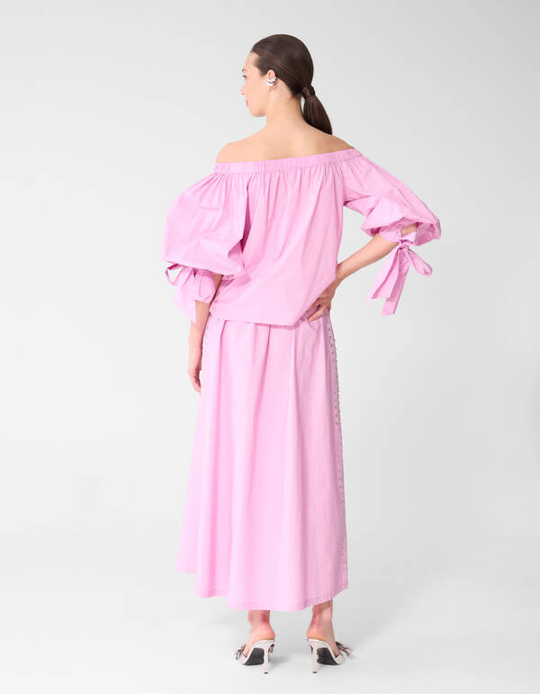 Off-Shoulder-Bluse in Rosa SHOEBY WOMEN
