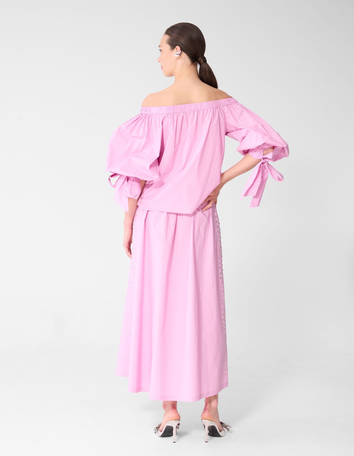 Off-Shoulder-Bluse in Rosa SHOEBY WOMEN