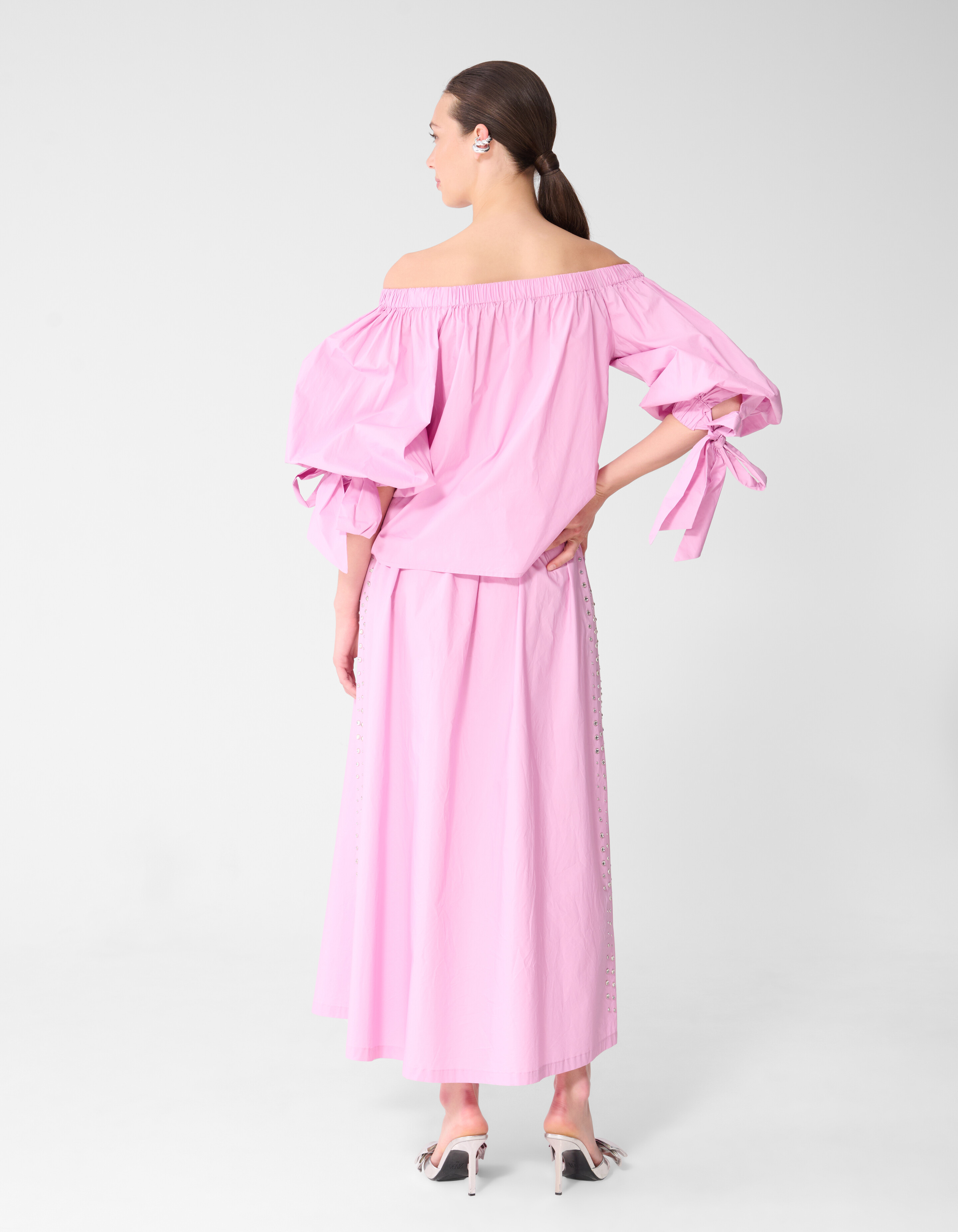 Off-Shoulder-Bluse in Rosa SHOEBY WOMEN