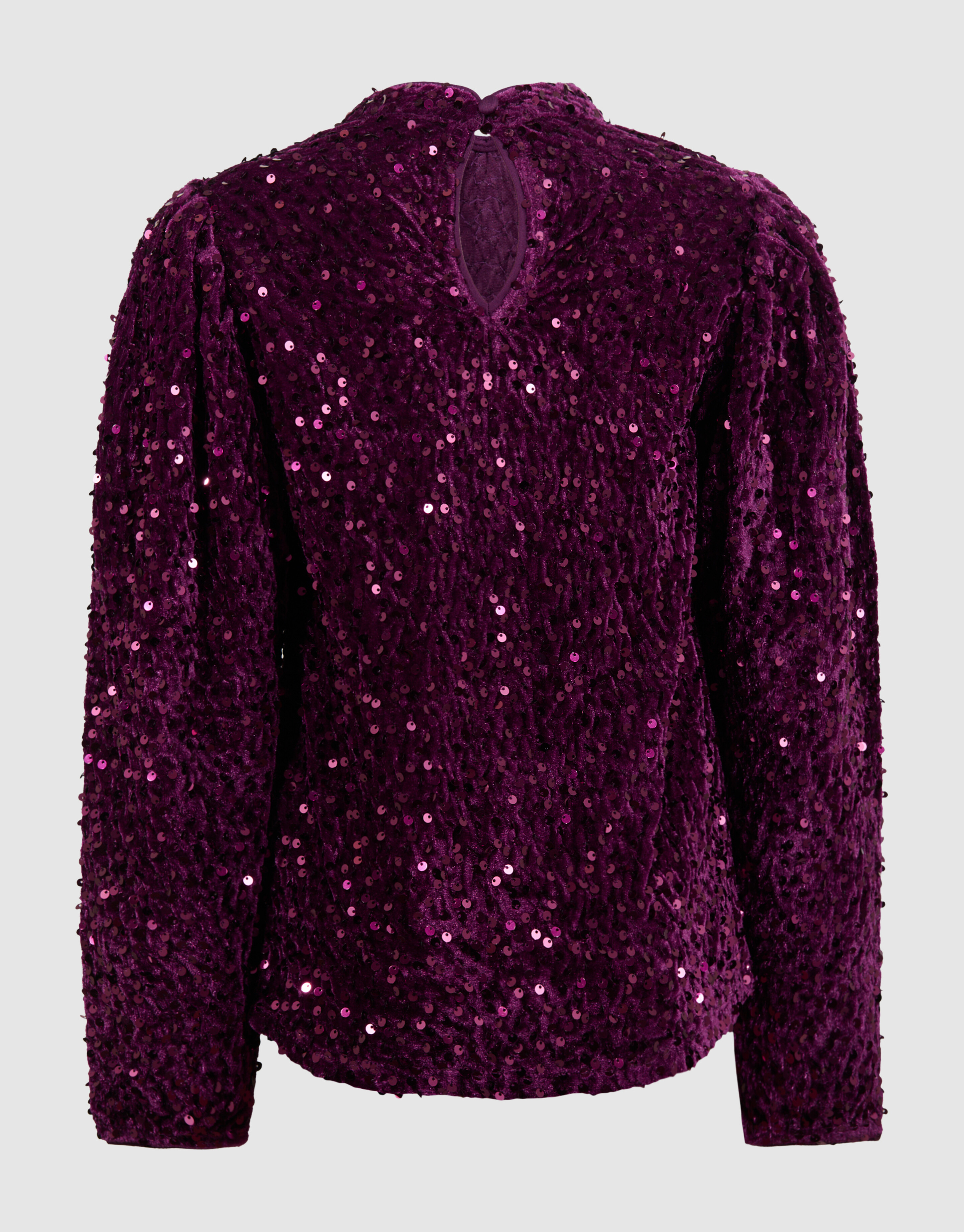 Sequin Longsleeve Top Dunkelrosa SHOEBY GIRLS
