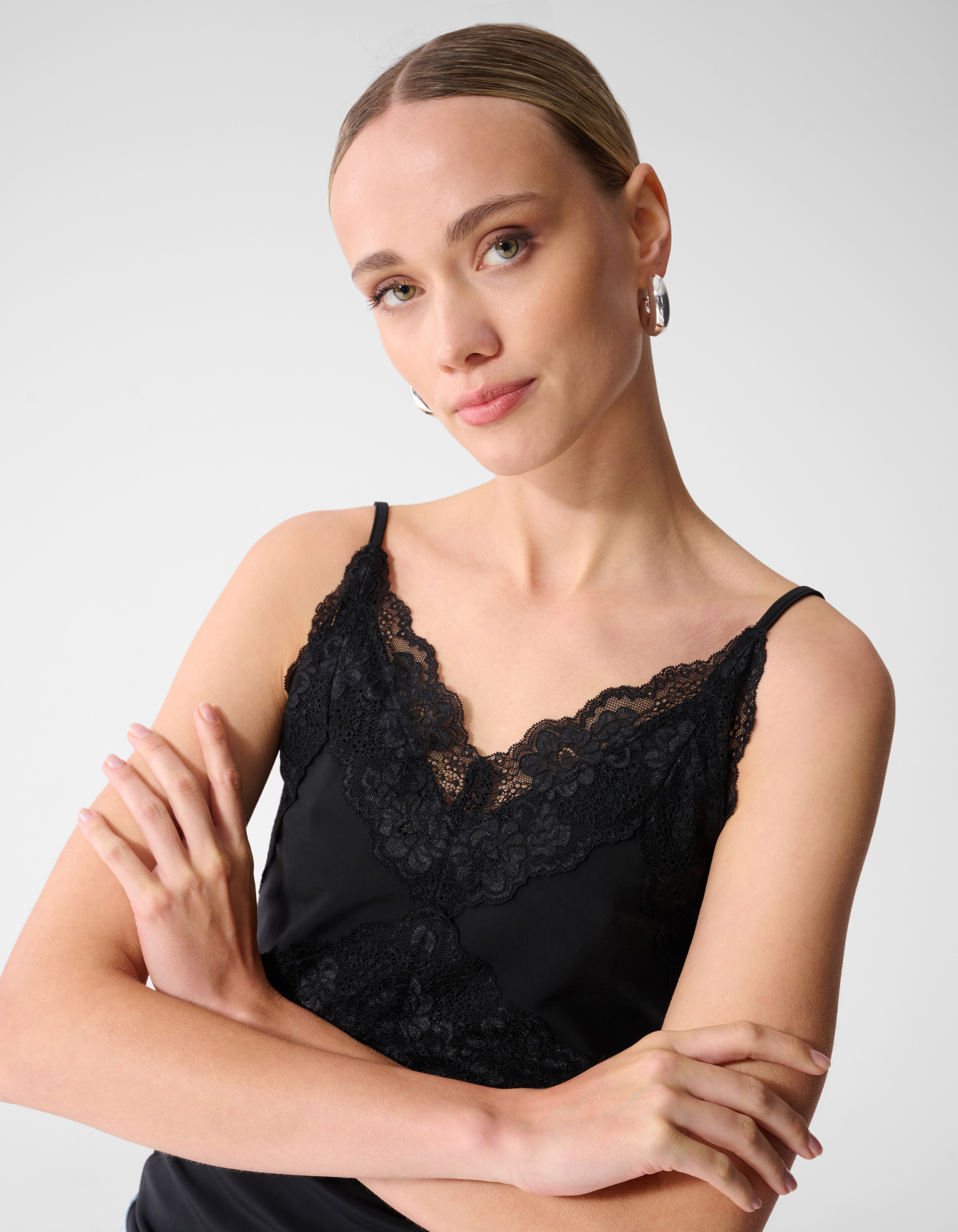 Spitzen-Singlet Top Schwarz SHOEBY WOMEN