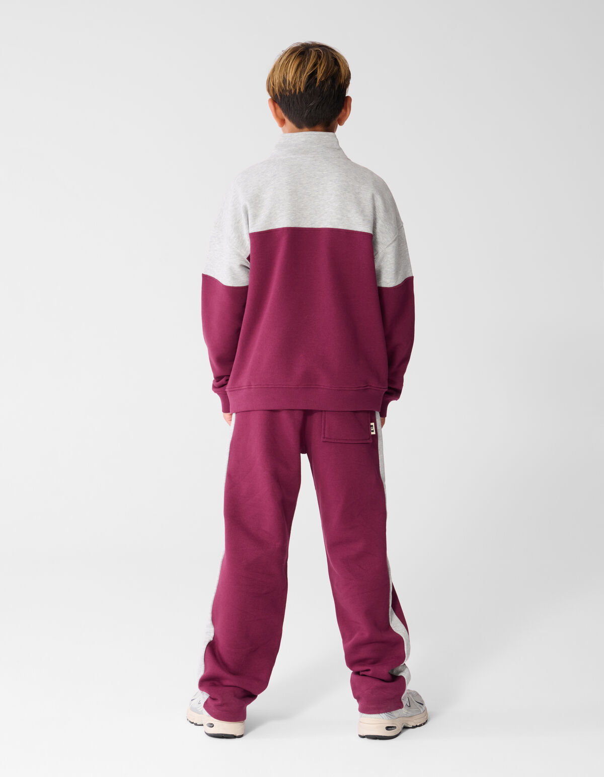 Relaxed Fit Sporty Broek Donkerrood SHOEBY BOYS