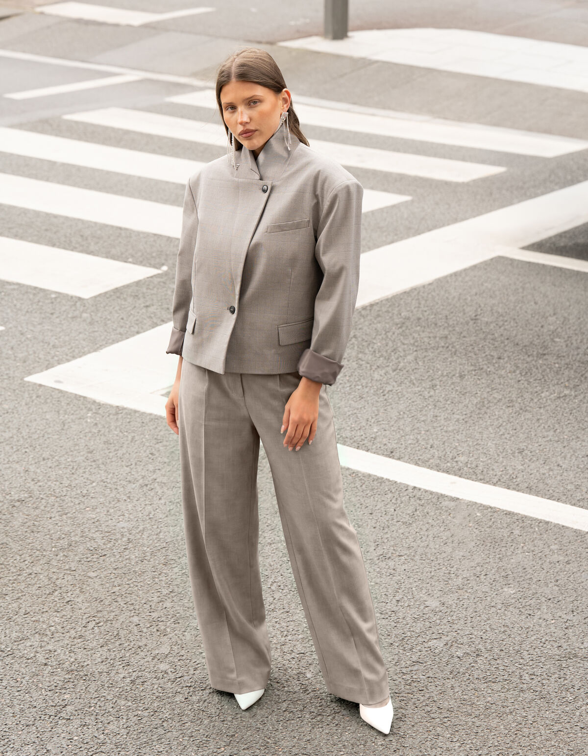 Ruiten Barrel Passende Hose Hellgrau SHOEBY WOMEN
