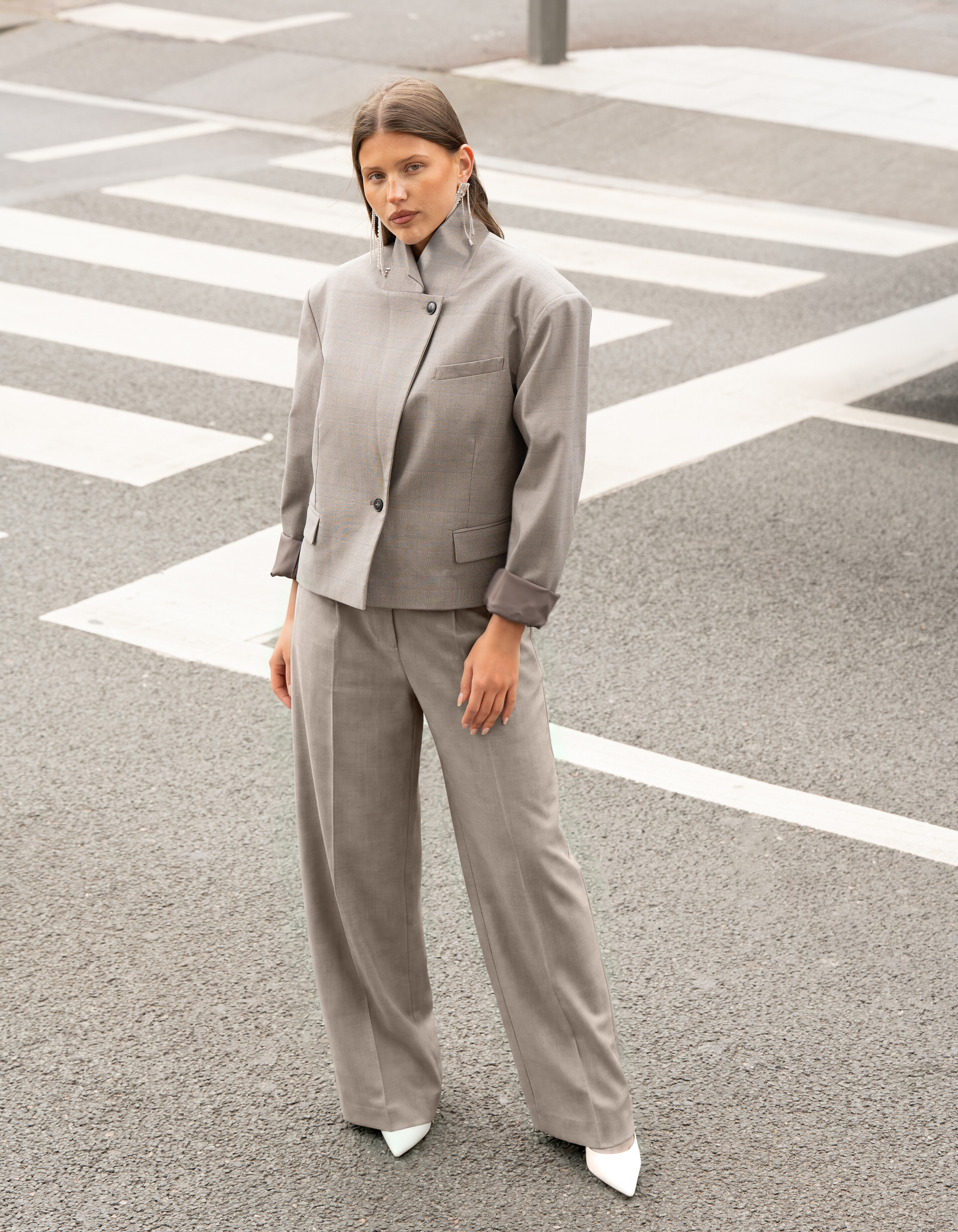Ruiten Barrel Passende Hose Hellgrau SHOEBY WOMEN