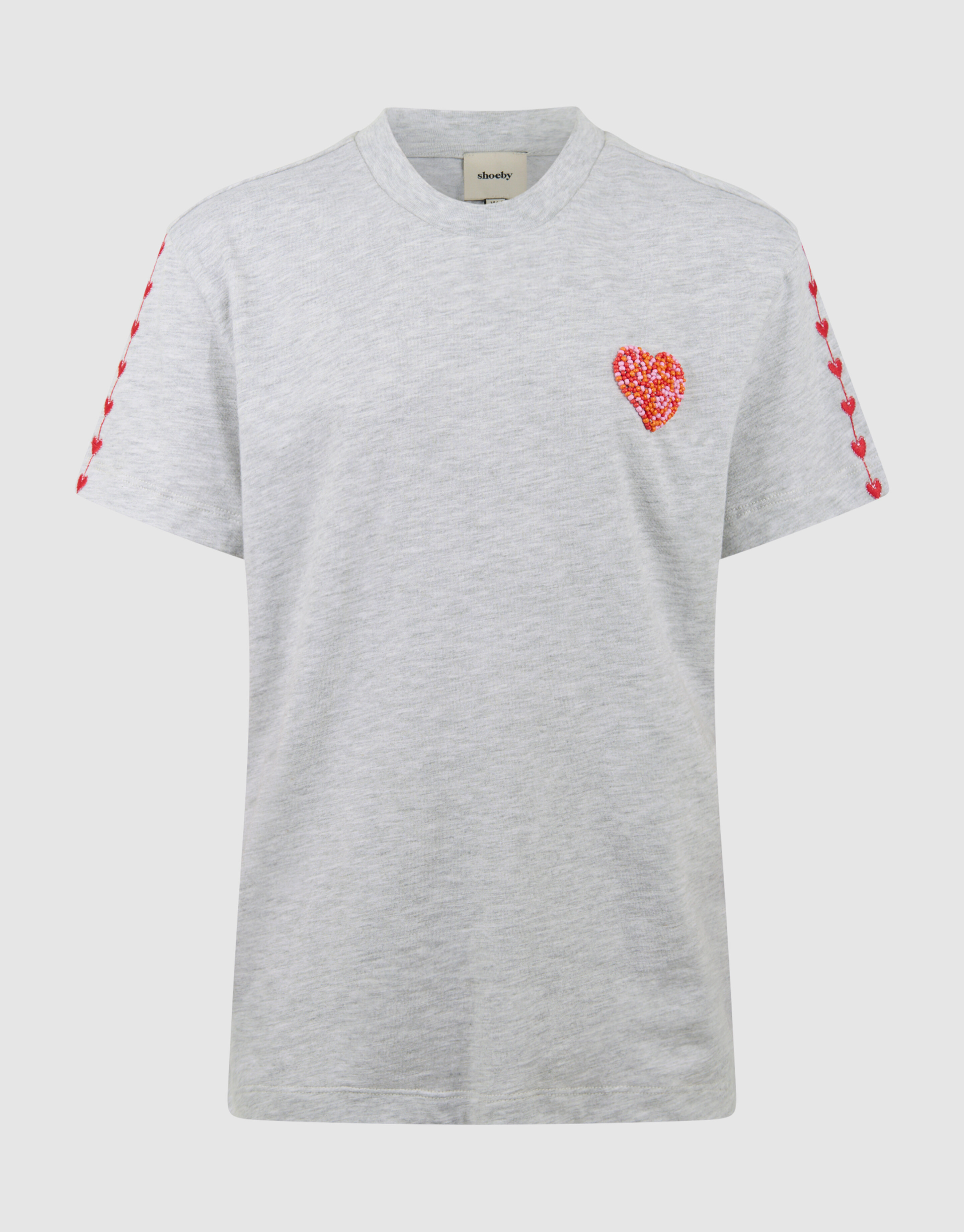 Heart Artwork T-Shirt Hellgrau SHOEBY GIRLS