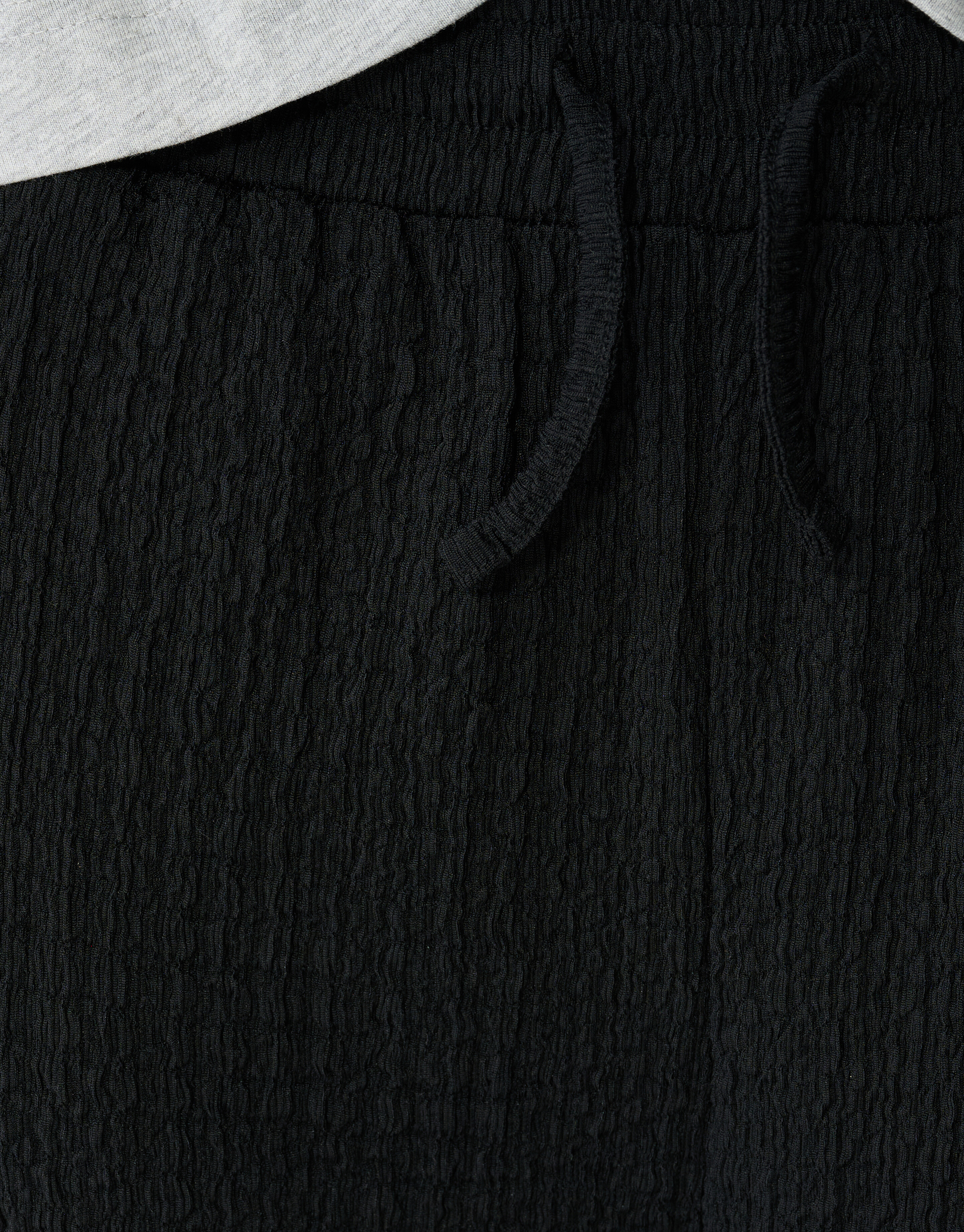 Crinkle-Hose mit weitem Bein, schwarz SHOEBY WOMEN