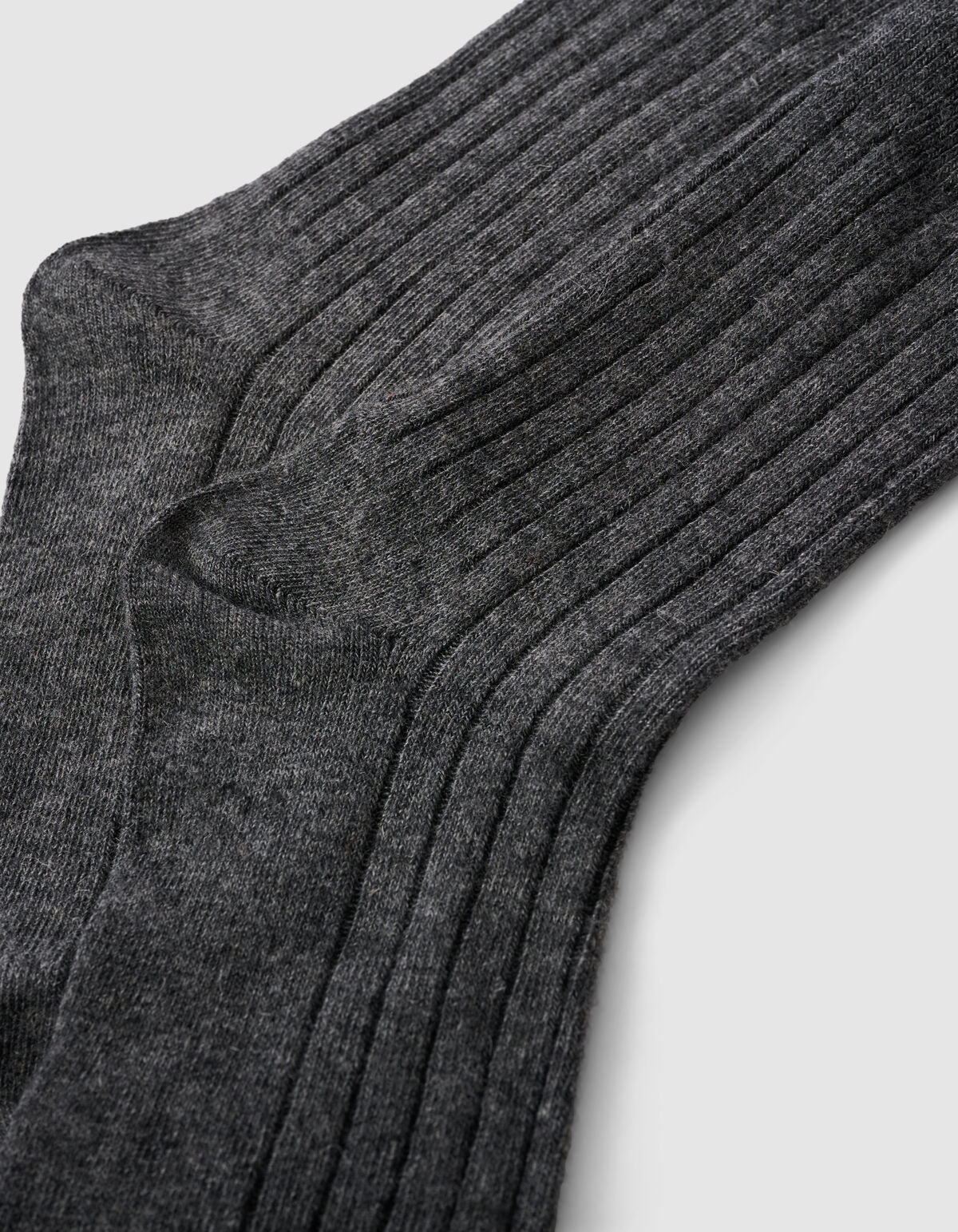 Gerippte Socke Dunkelgrau SHOEBY ACCESSOIRES