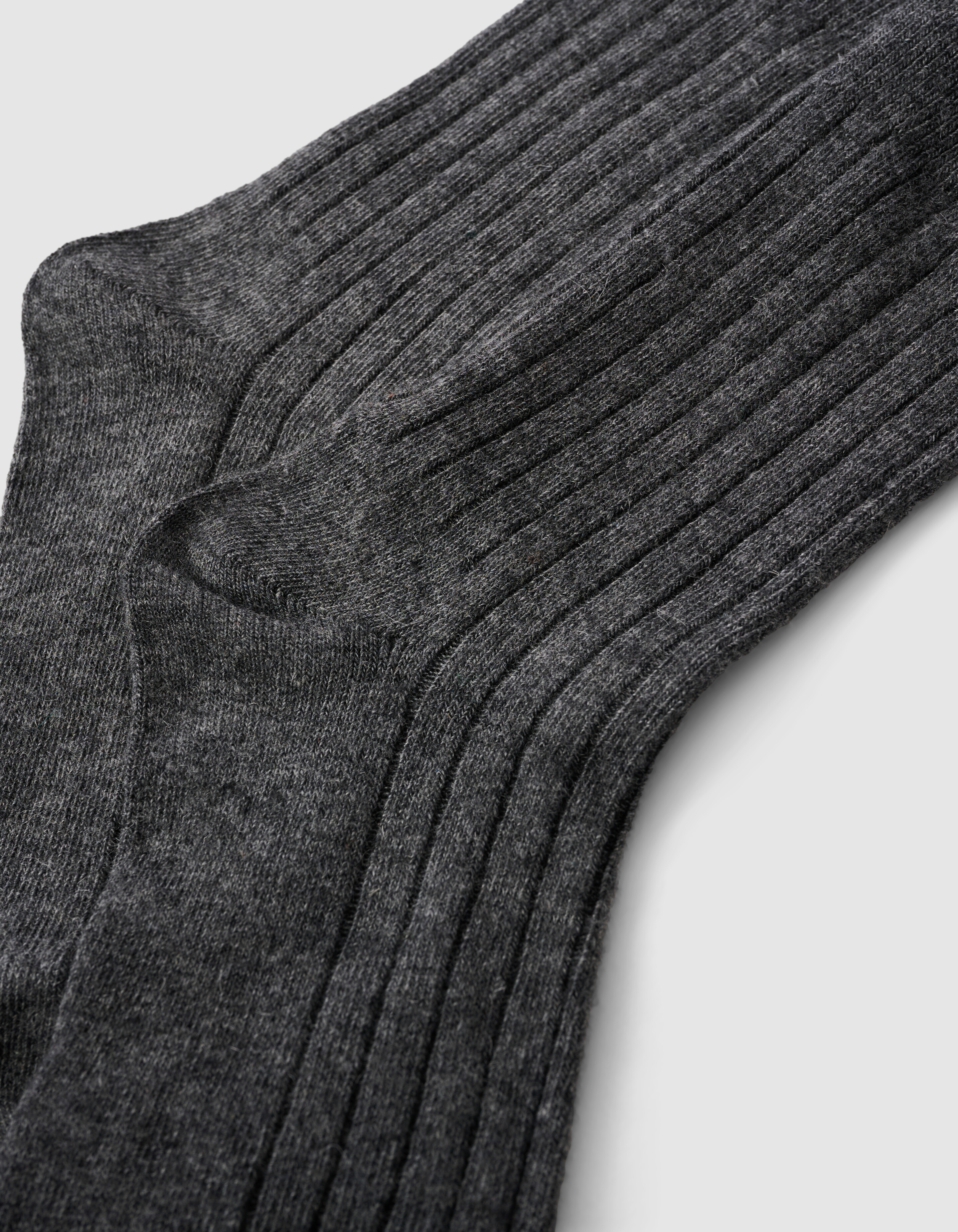 Gerippte Socke Dunkelgrau SHOEBY ACCESSOIRES