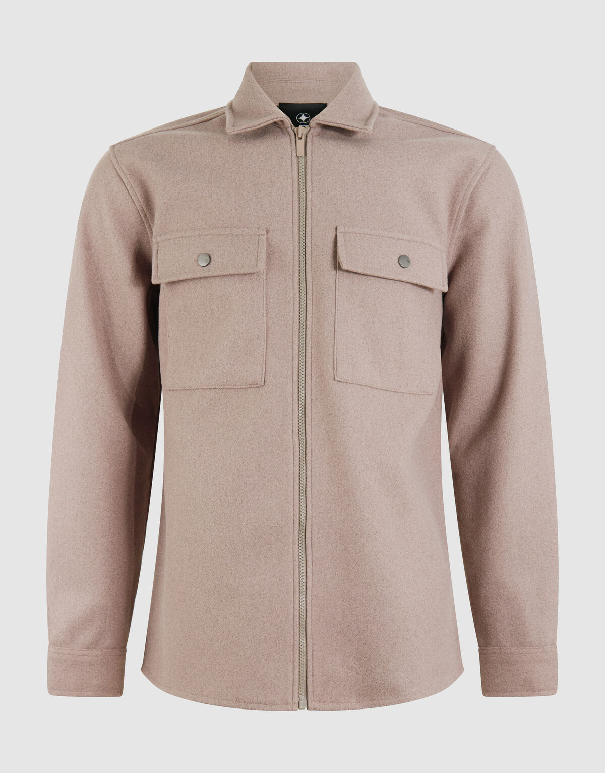 Soft Zip Overshirt Hellbraun SHOEBY MEN