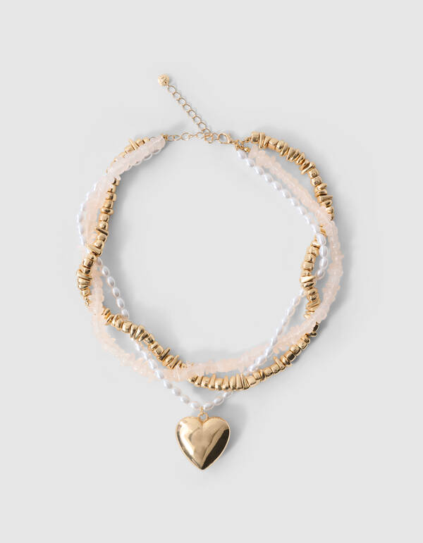 Twisted Heart Ketting Goud SHOEBY ACCESSOIRES