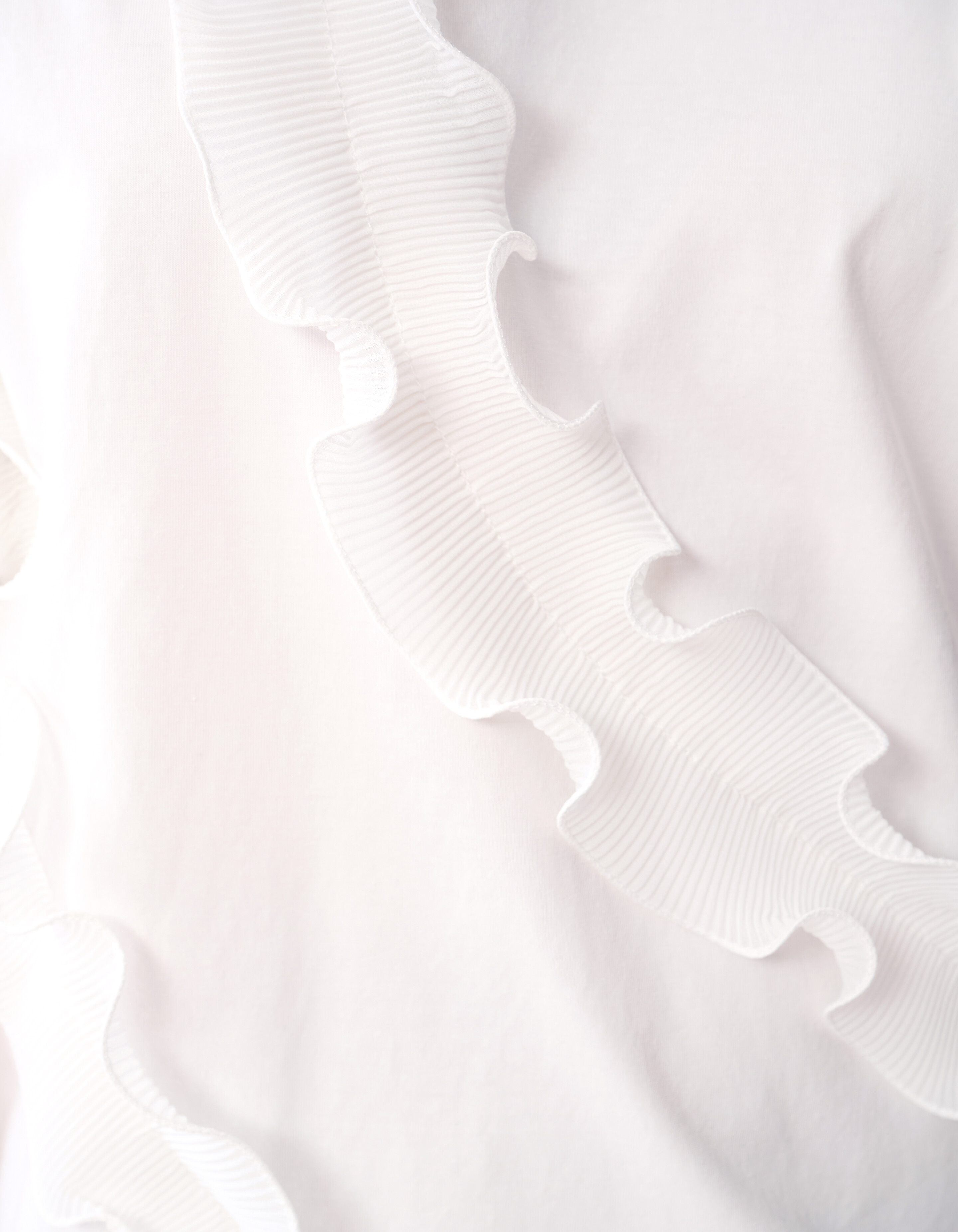 Rüschen-T-Shirt Weiß SHOEBY WOMEN