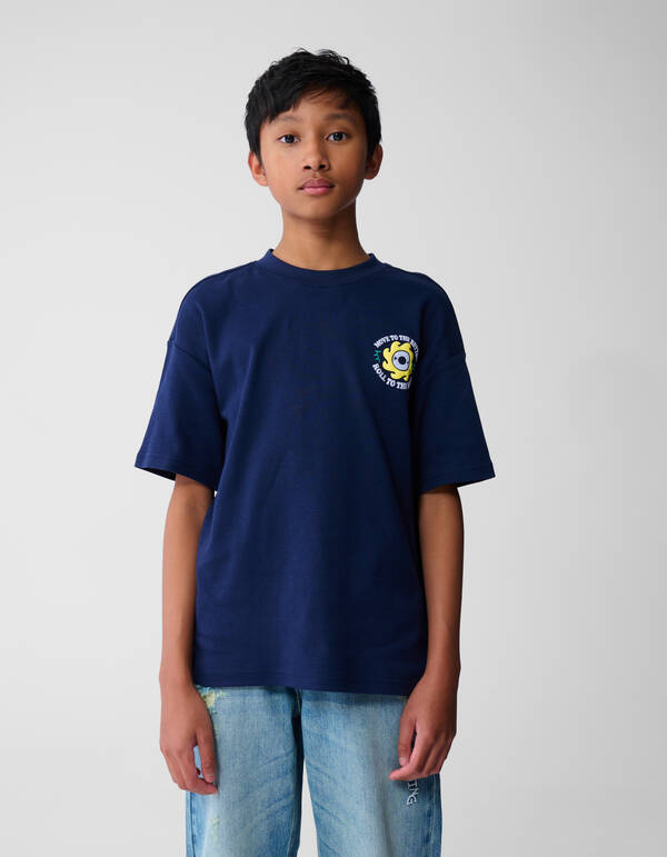 Rhythmus-Kunstwerk-T-Shirt Dunkelblau SHOEBY BOYS