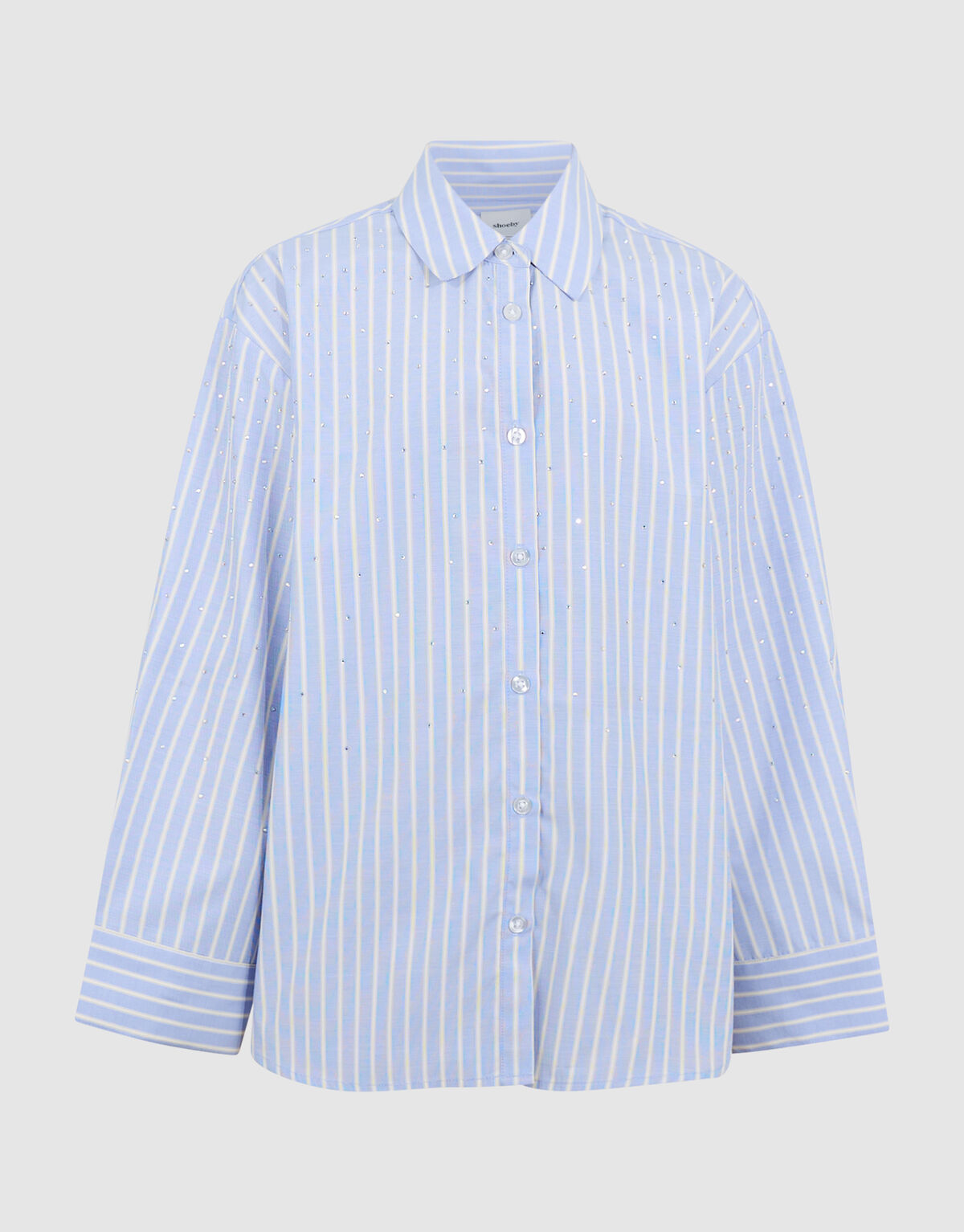 Oversize-Bluse aus Popeline mit Strasssteinen Hel SHOEBY GIRLS