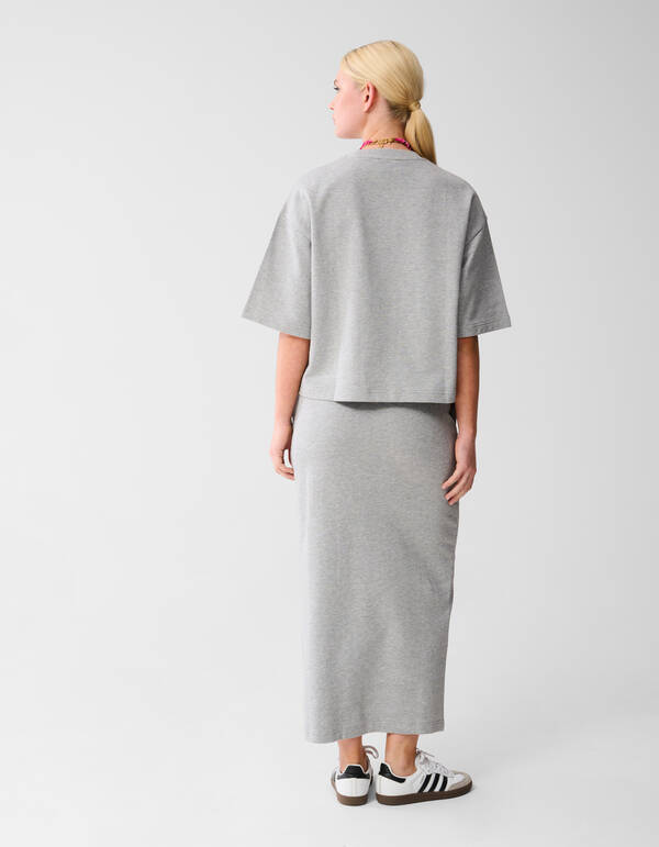 Oversized Sweat Top Hellgrau SHOEBY WOMEN