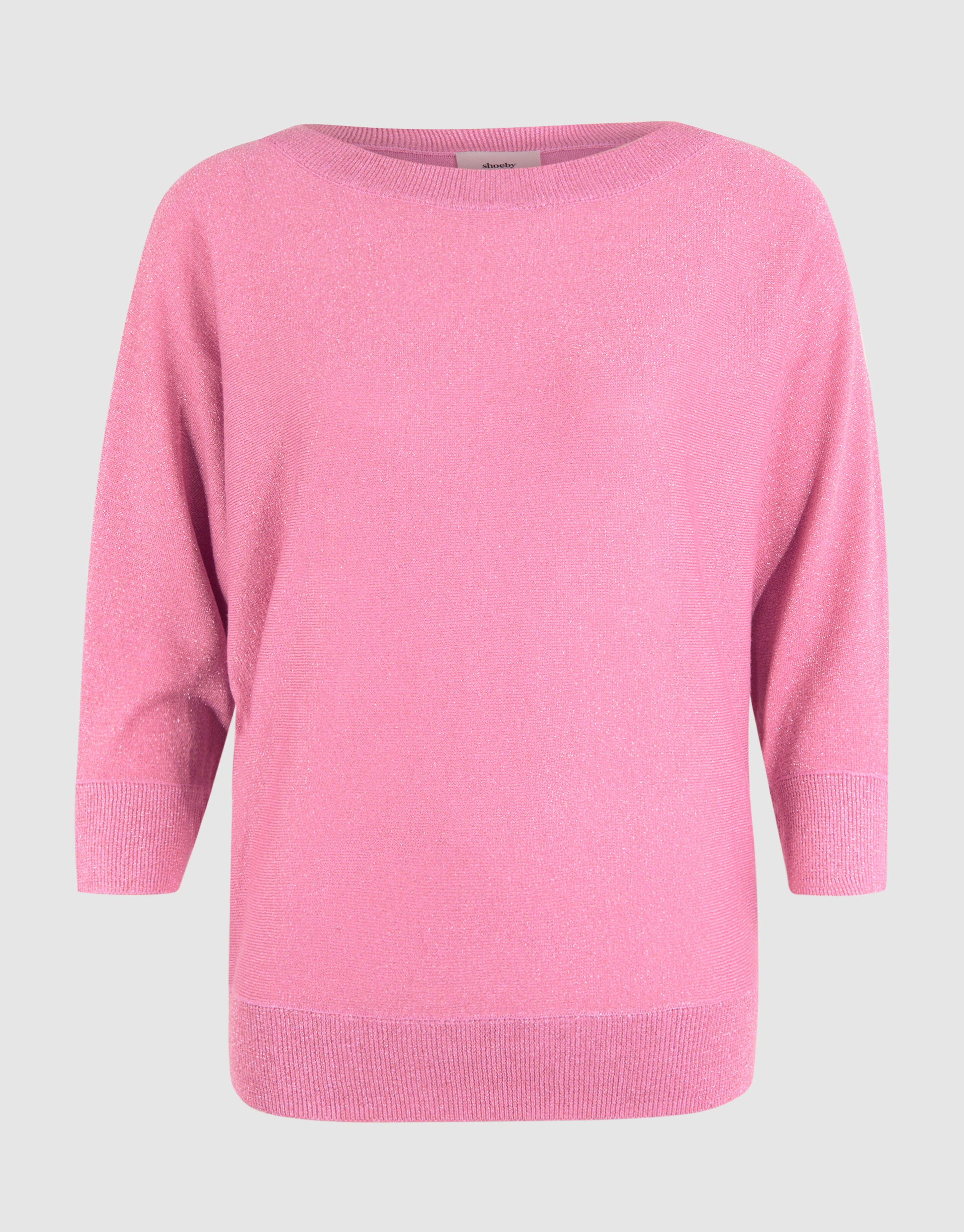 Glitzer Fledermaus-Ärmel Pullover Rosa SHOEBY WOMEN