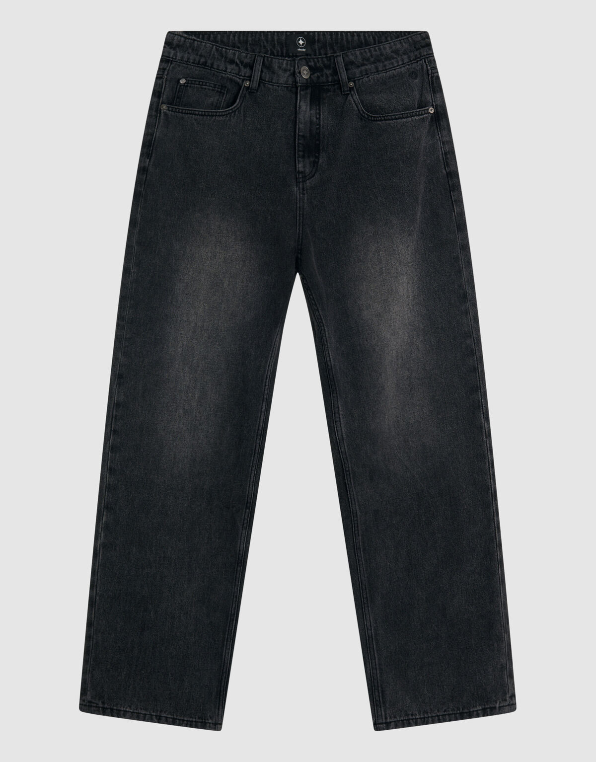 Baggy Fit Jeans Dunkelgrau L34 SHOEBY MEN