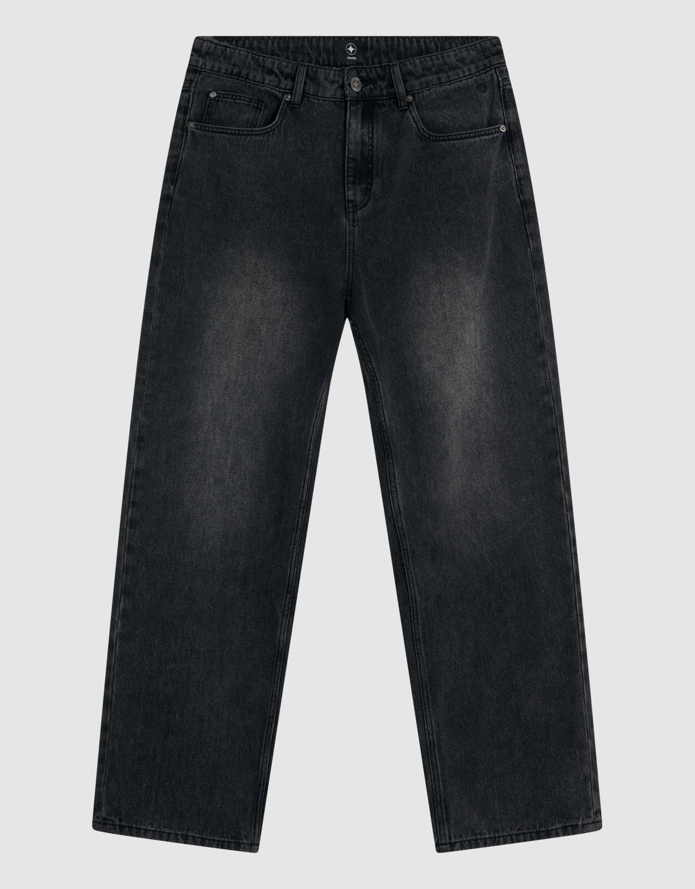 Baggy Fit Jeans Dunkelgrau L34 SHOEBY MEN