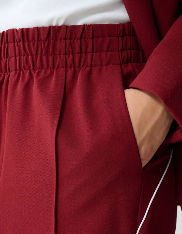 Sportliche Hose mit weitem Bein Rot SHOEBY WOMEN