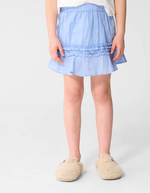 R&uuml;schen-Minirock Hellblau SHOEBY GIRLS