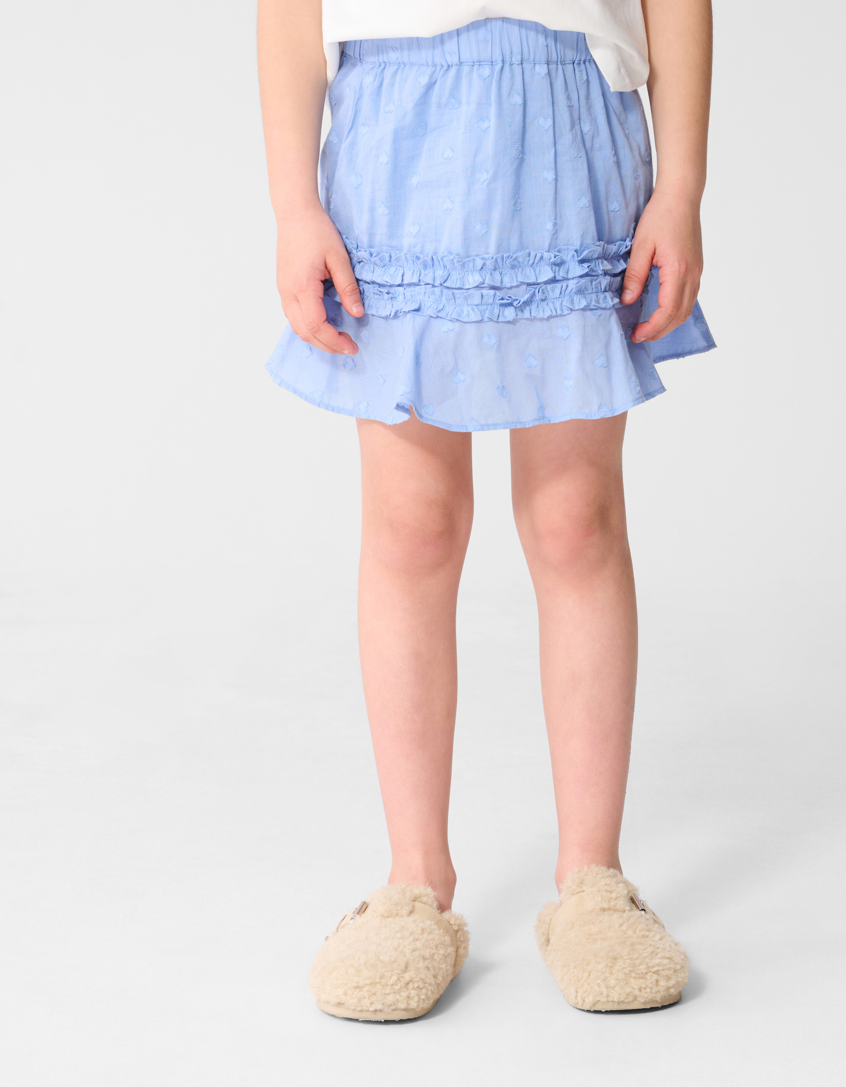 R&uuml;schen-Minirock Hellblau SHOEBY GIRLS