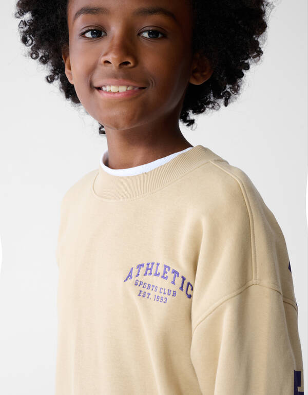 Athletisches Kunstwerk Pullover Beige SHOEBY BOYS