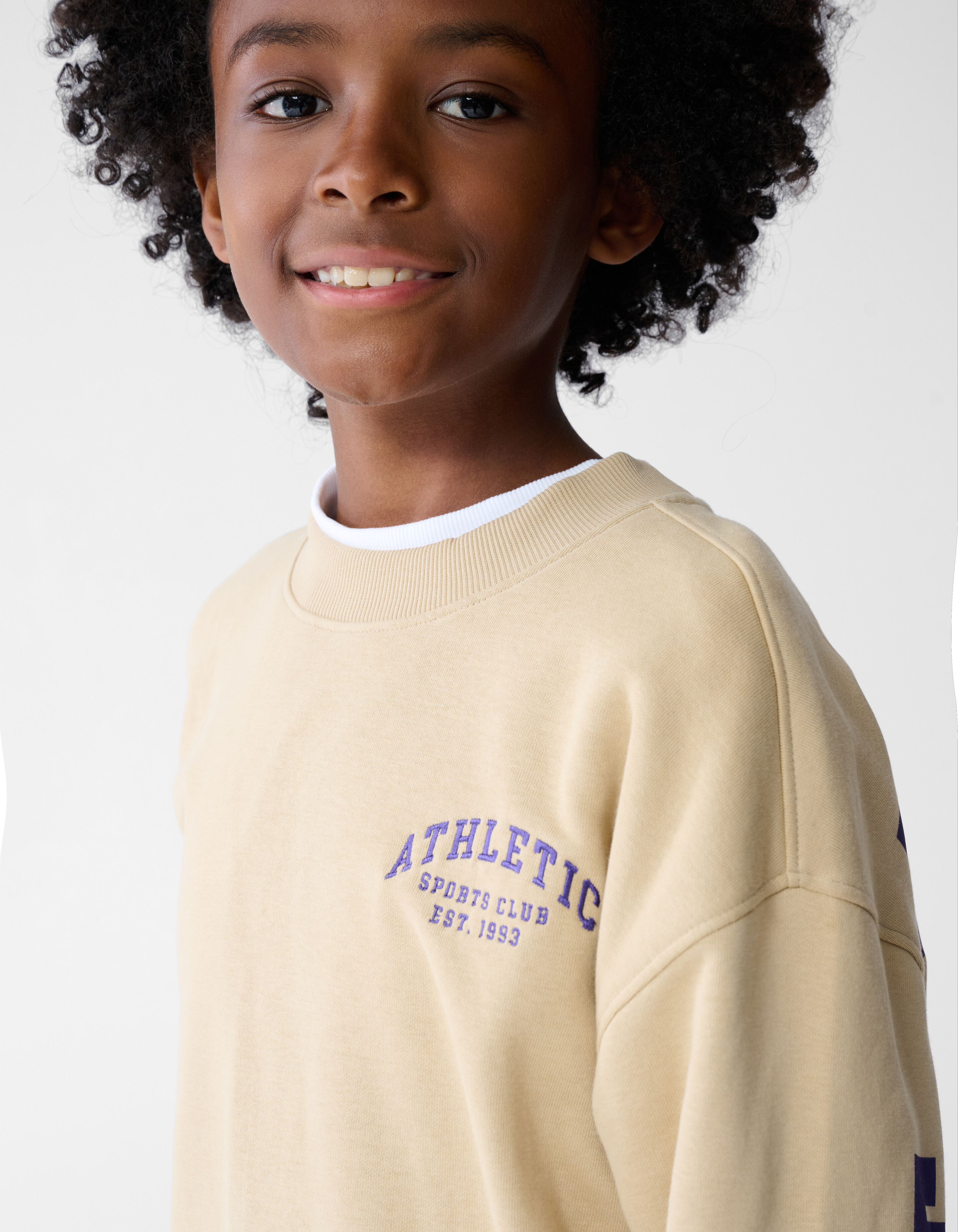 Athletisches Kunstwerk Pullover Beige SHOEBY BOYS