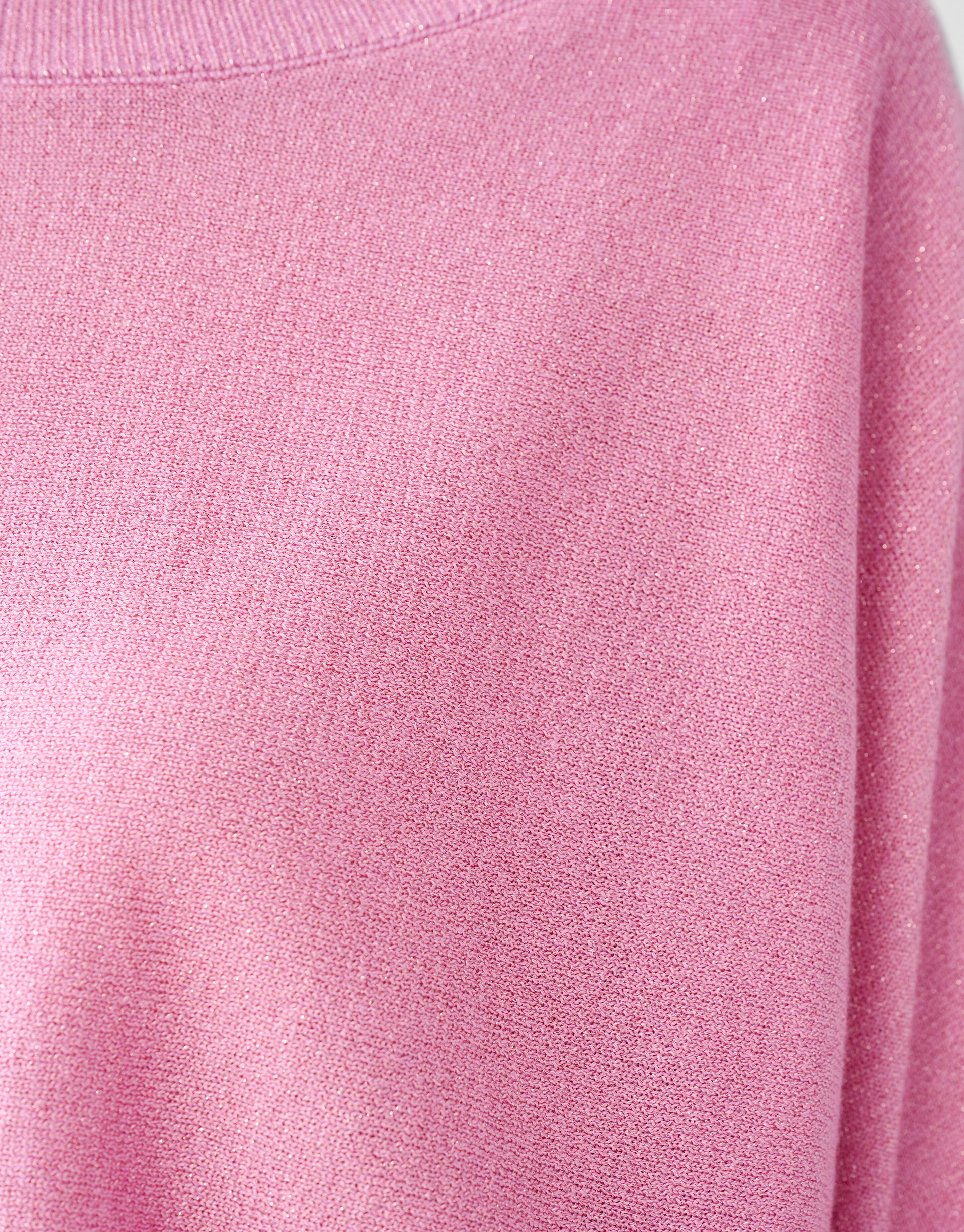 Glitzer Fledermaus-Ärmel Pullover Rosa SHOEBY WOMEN