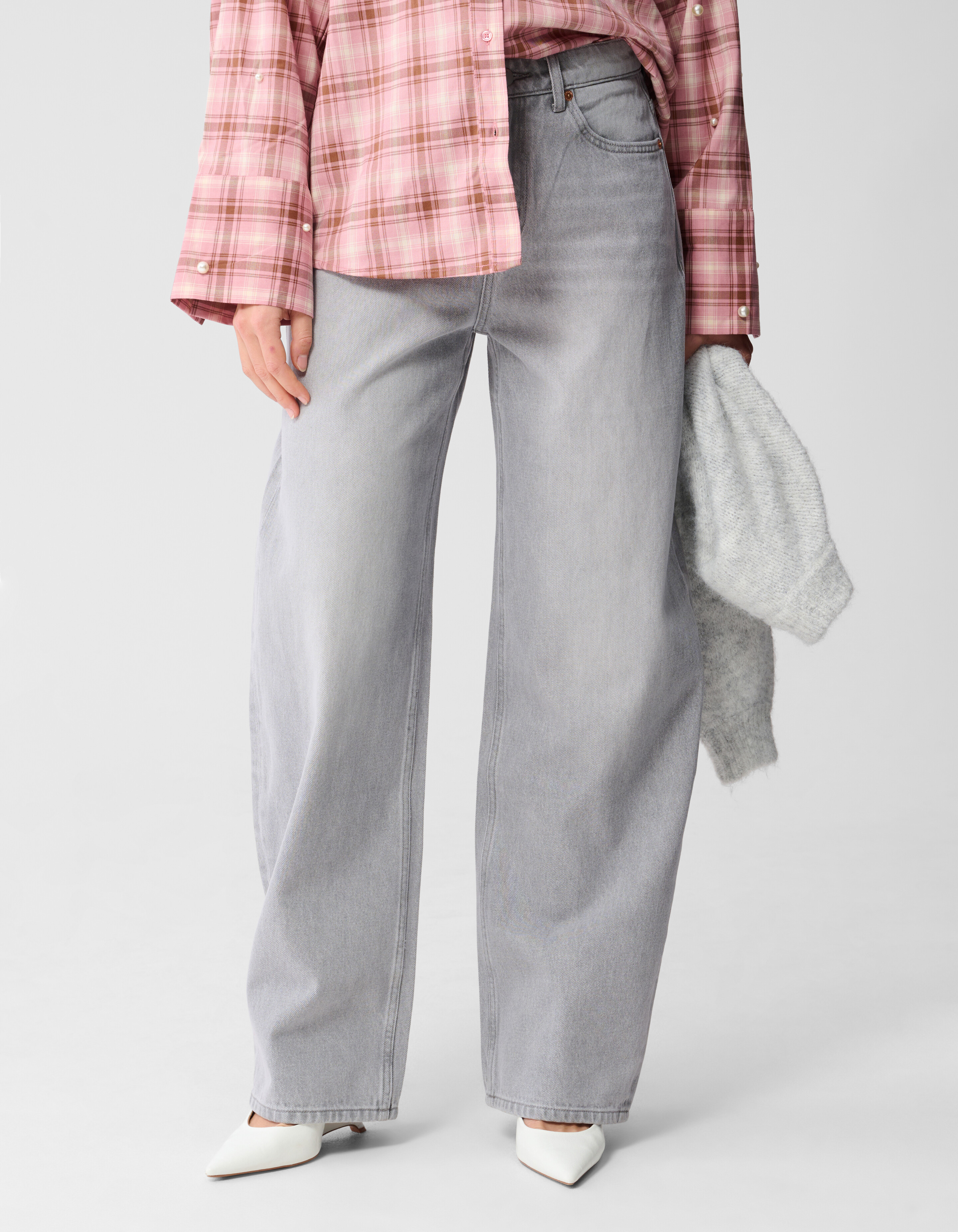 Baggy-Fit-Jeans, hellgrau SHOEBY WOMEN