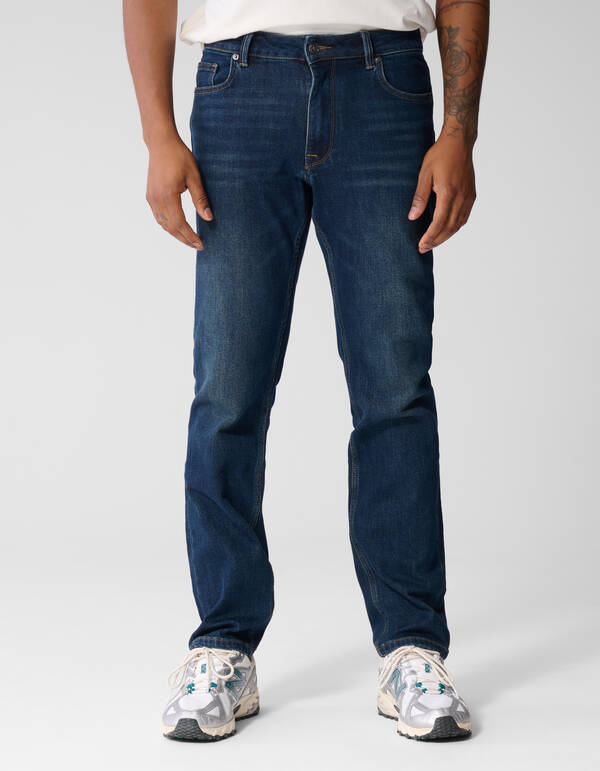 Slim Straight Fit Jeans Dunkelblau L32 SHOEBY MEN