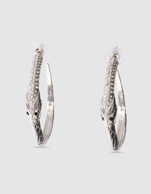 Schlangen-Creolen aus Silber SHOEBY ACCESSOIRES