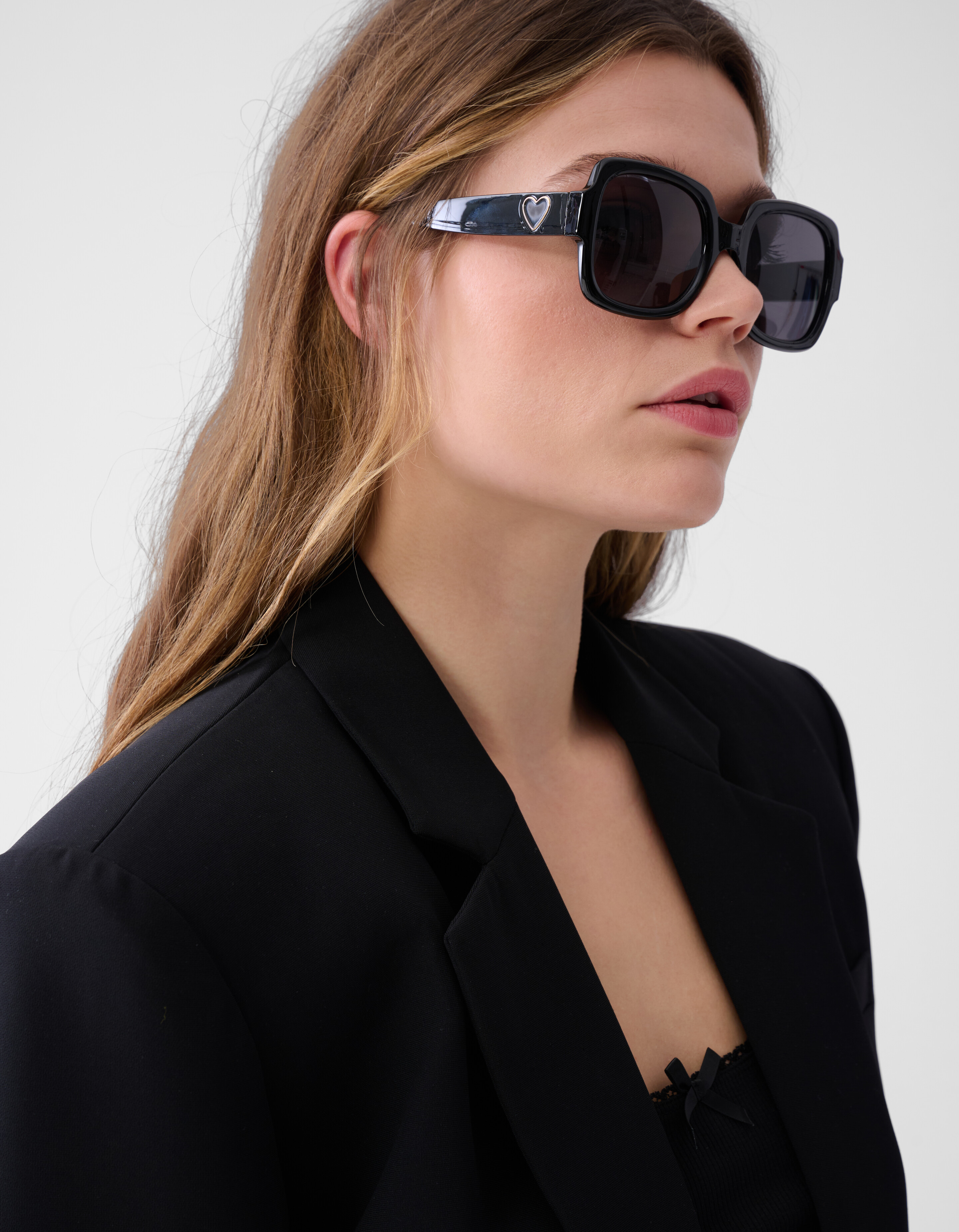 Herz-Sonnenbrille Schwarz SHOEBY ACCESSOIRES