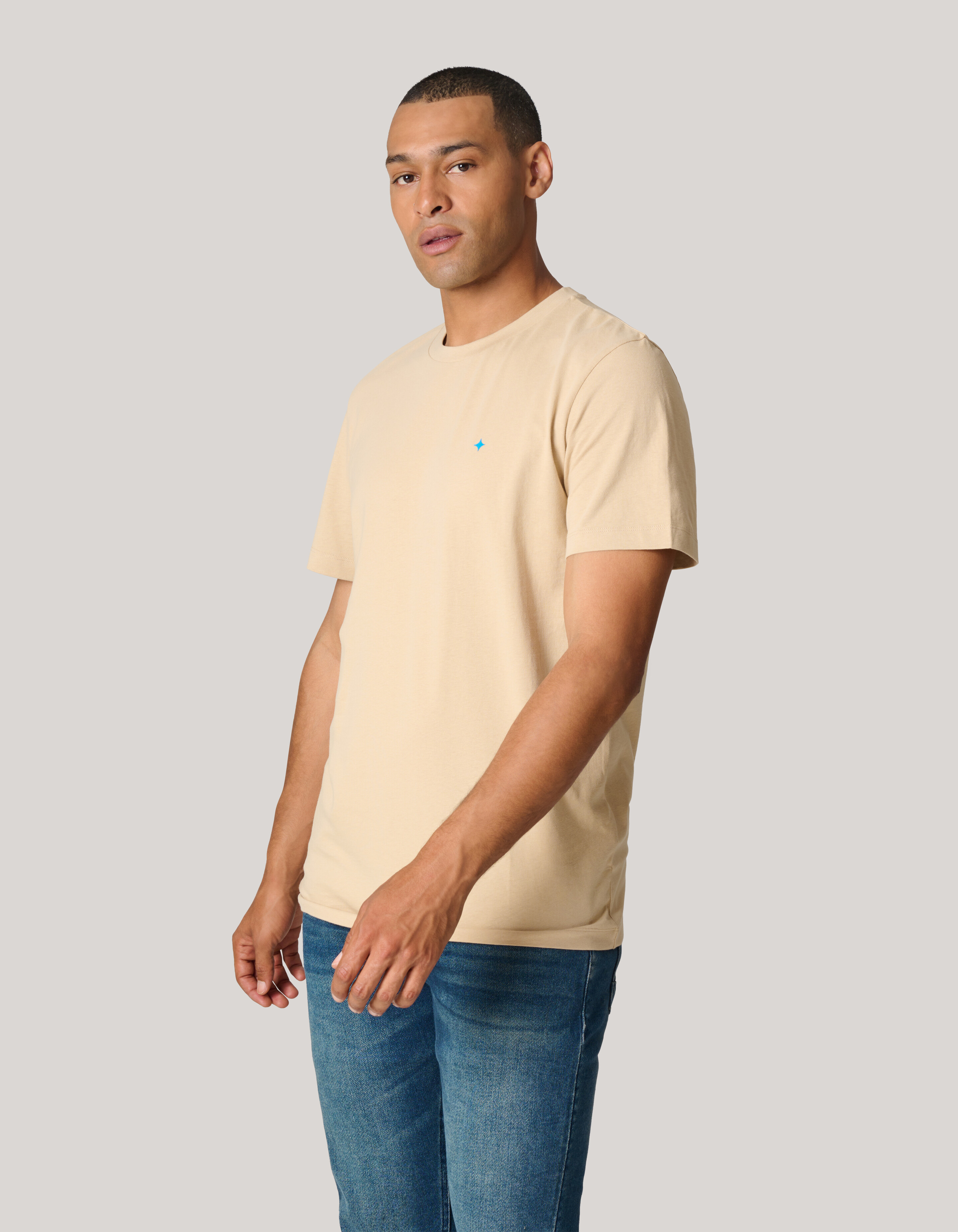 Logo-T-Shirt Beige SHOEBY MEN